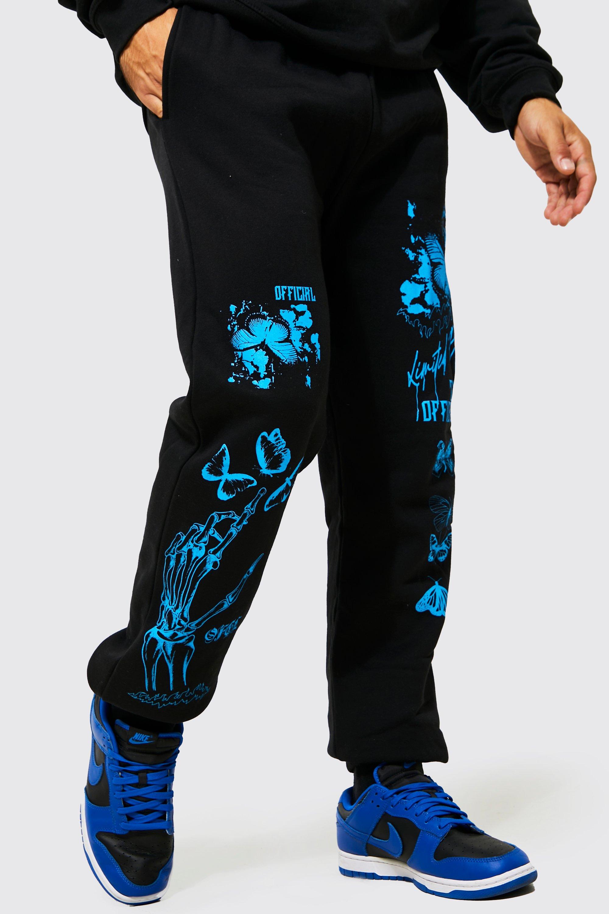 Boohooman butterfly joggers new arrivals