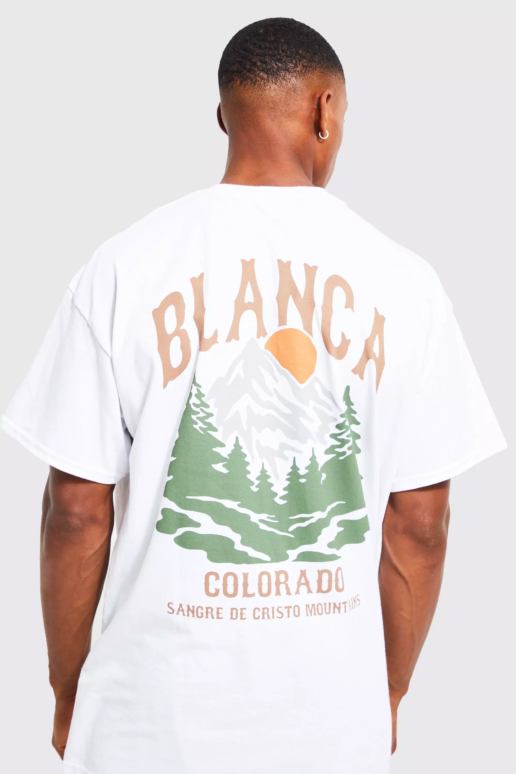 Oversized Colorado Mountains Graphic T-shirt | boohooMAN