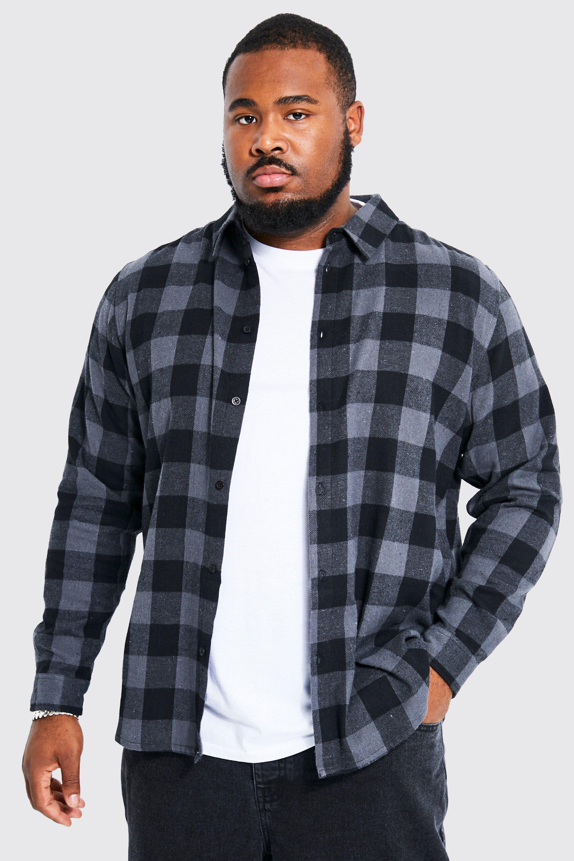 Plus Long Sleeve Buffalo Check Shirt