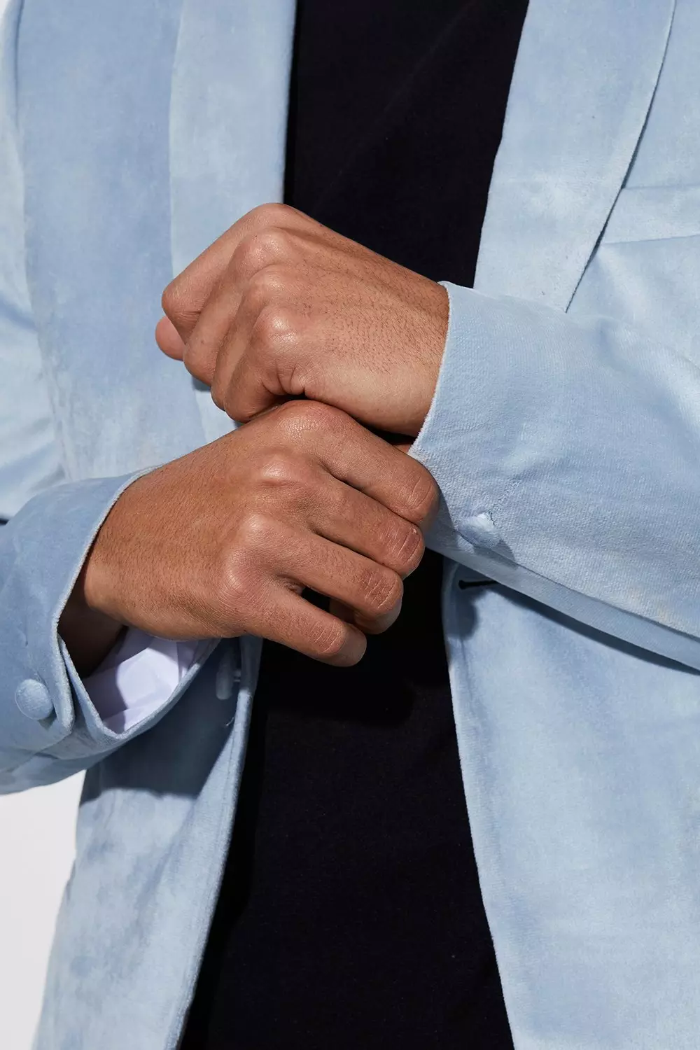 Grey Tall Skinny Velour Blazer alternative image