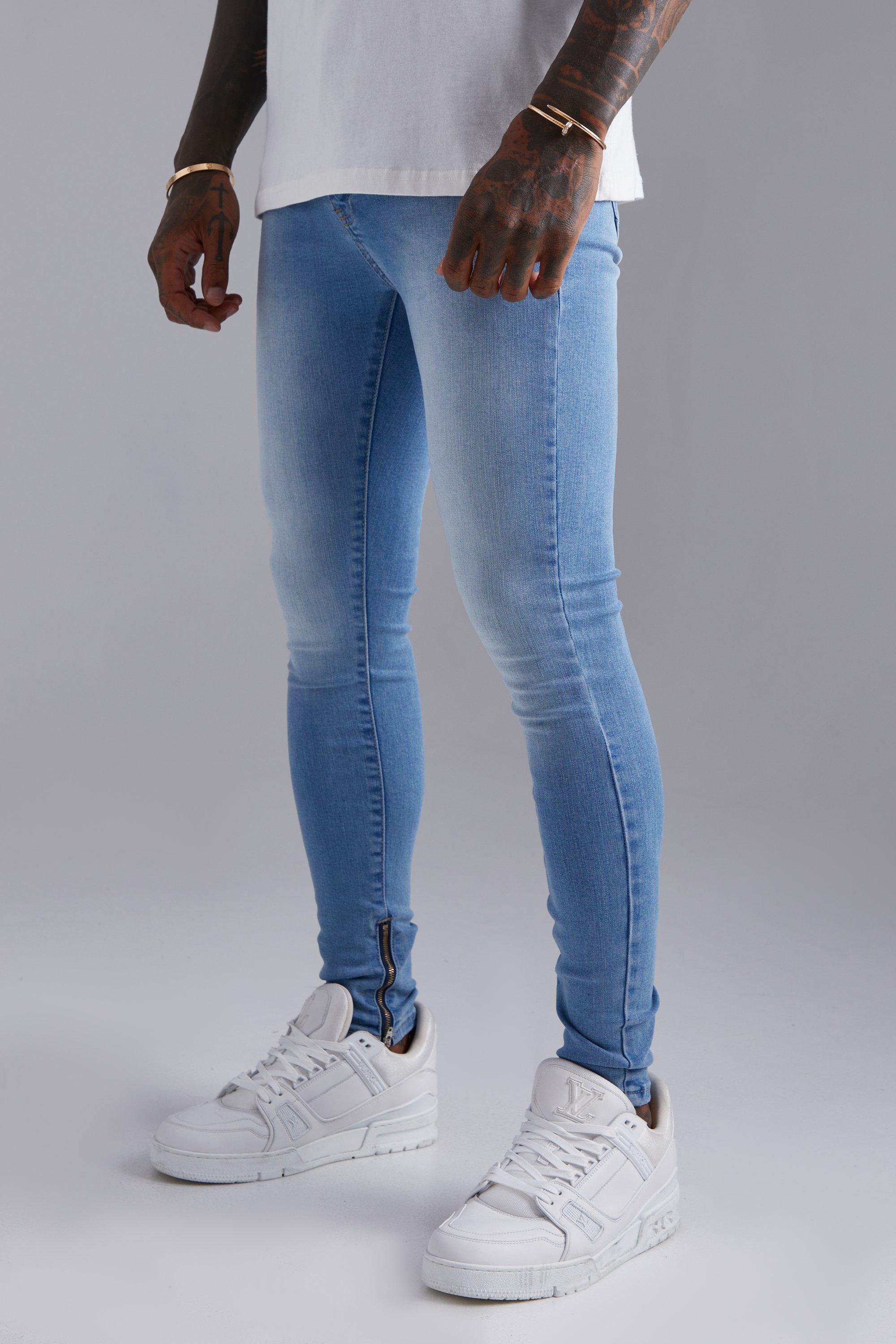 Super Skinny Zip Cuff Jeans