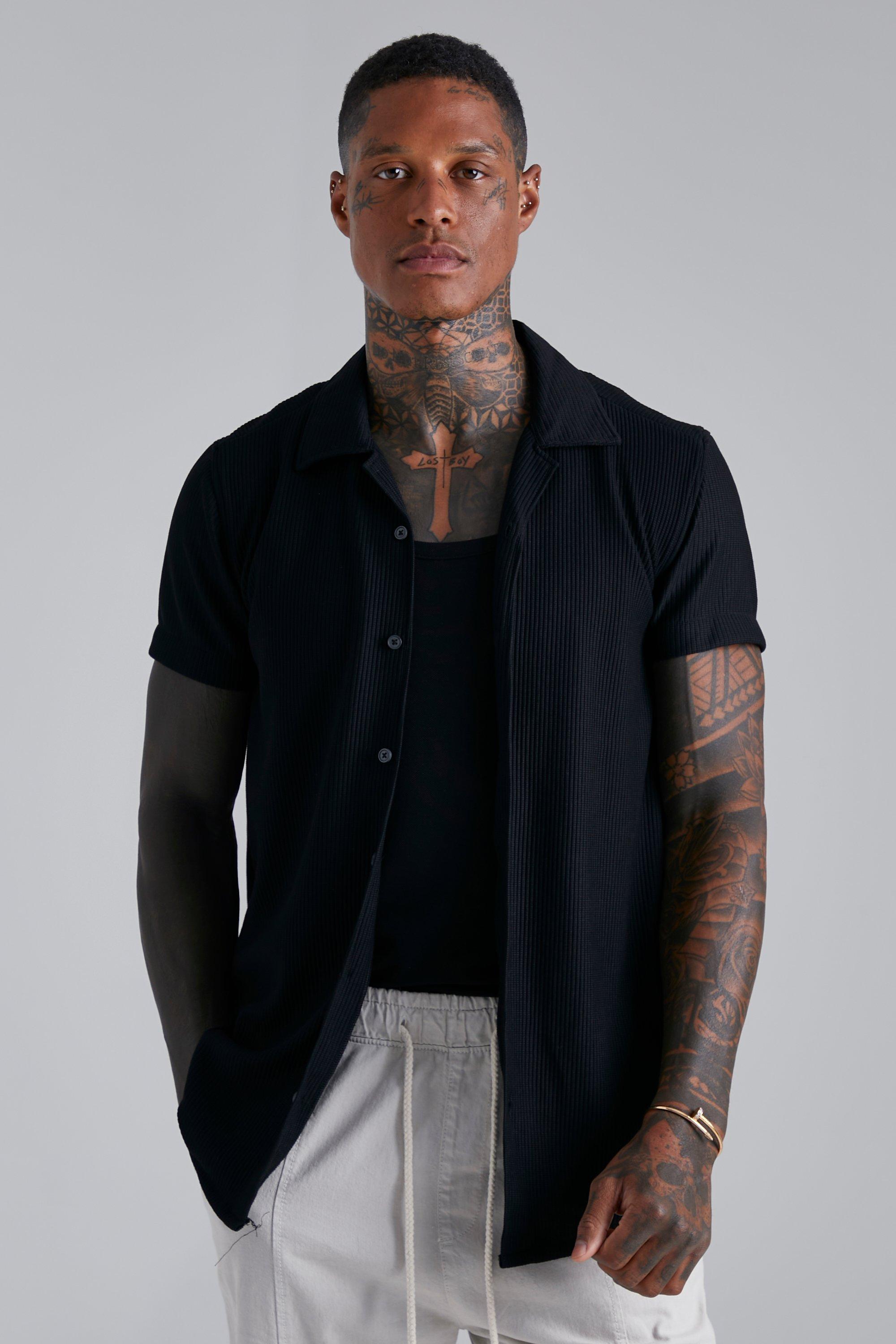 Plain Short Sleeve Shirt | boohooMAN USA