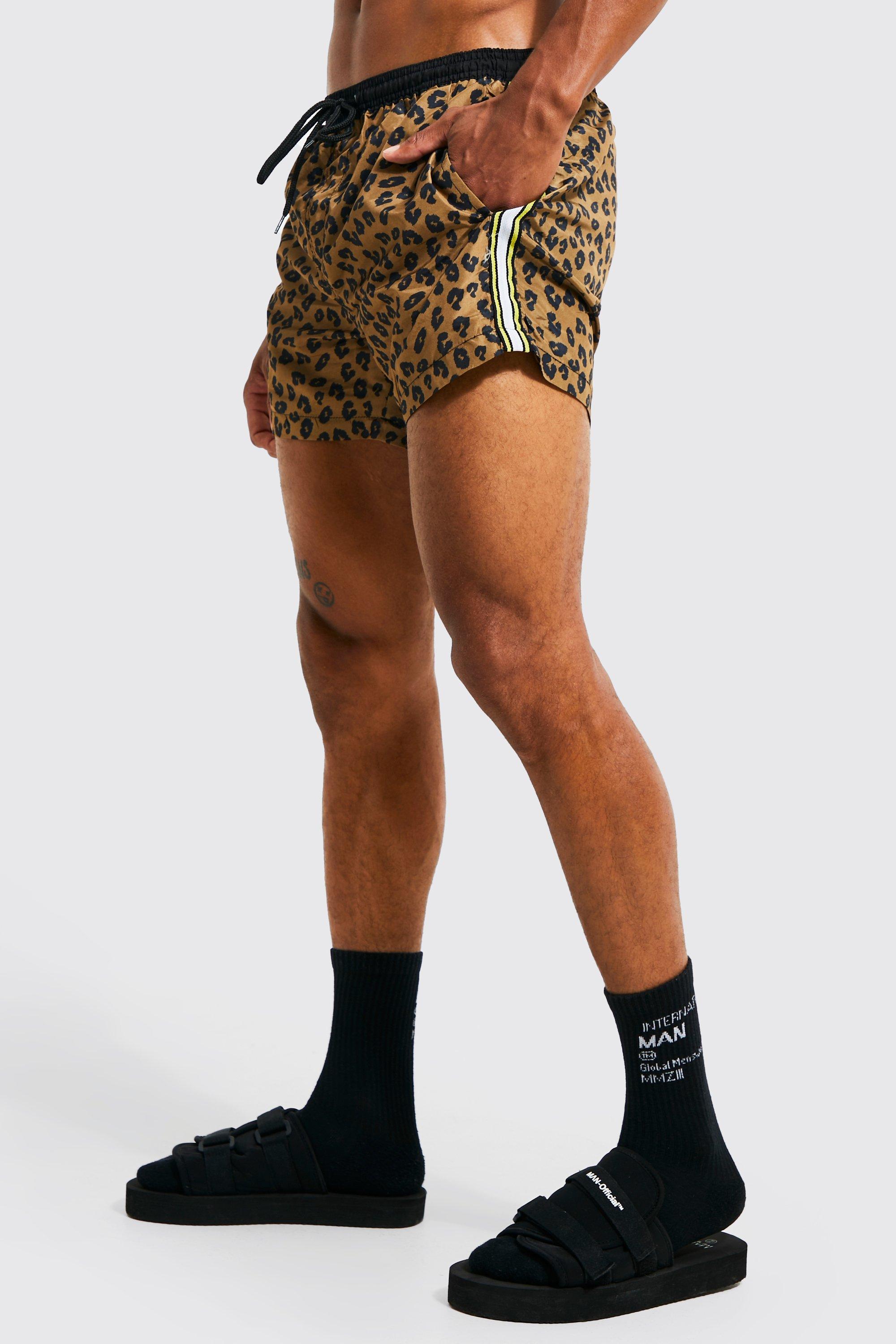 Leopard print swim store shorts