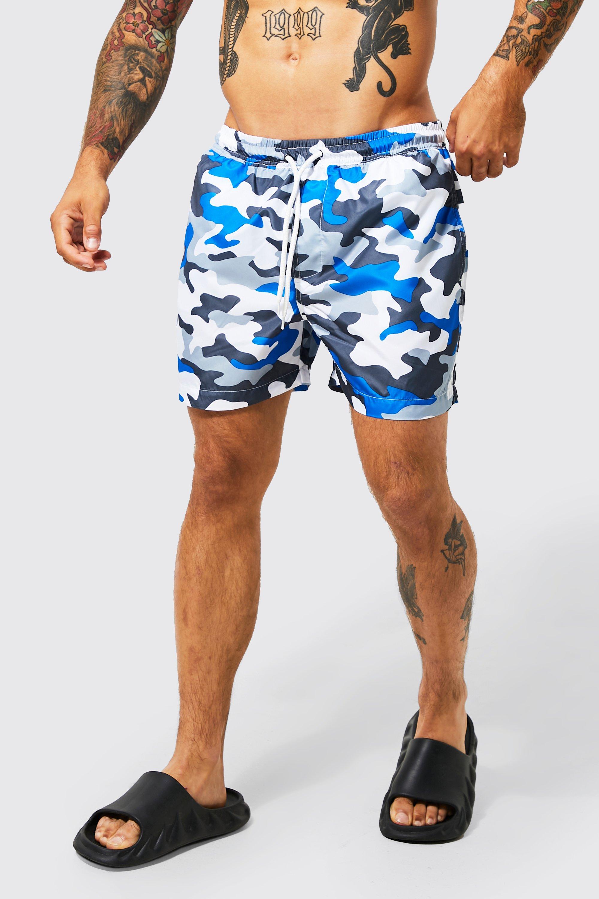 Navy Camo Print Swim Short (3067165)