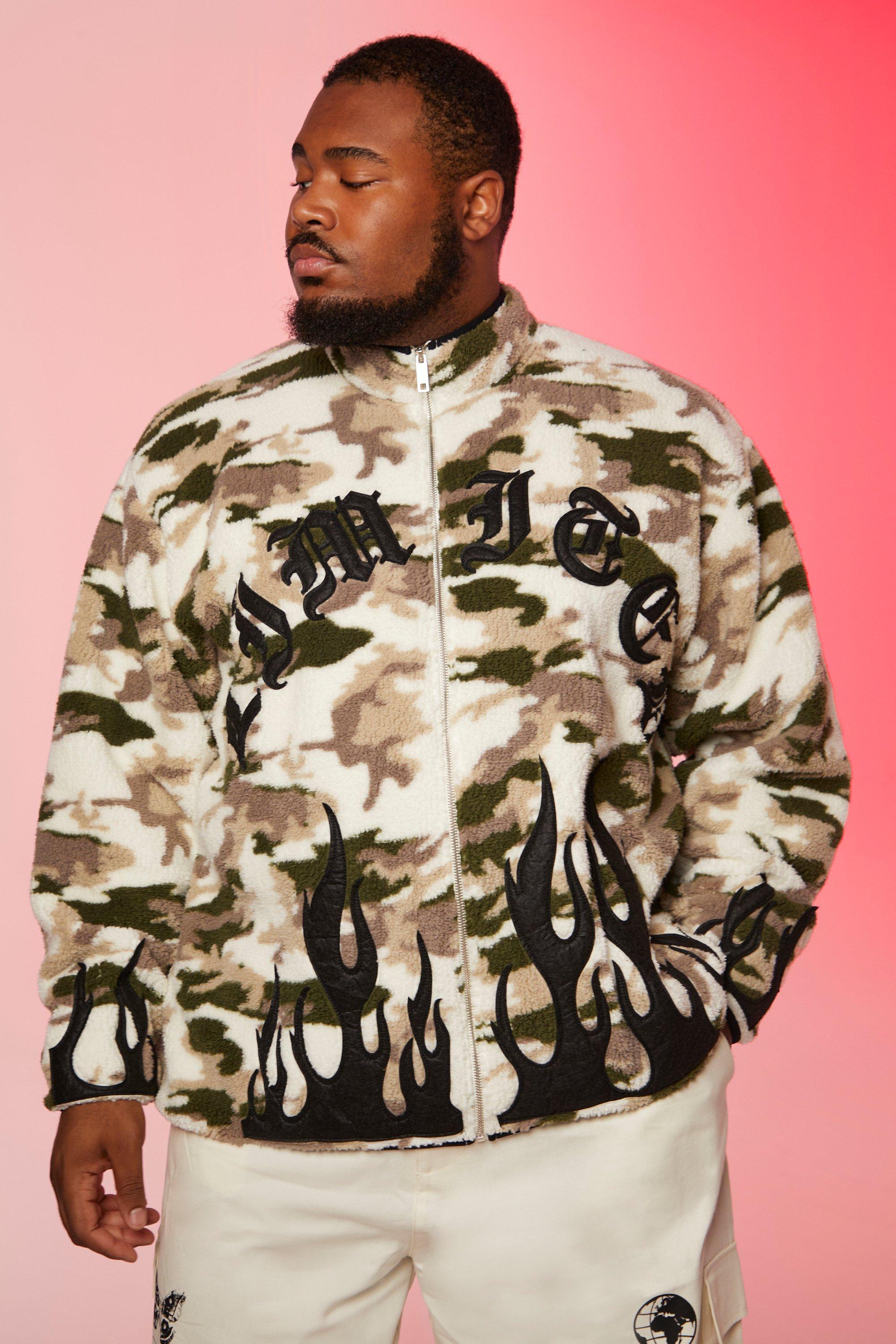 Boohooman camo store jacket