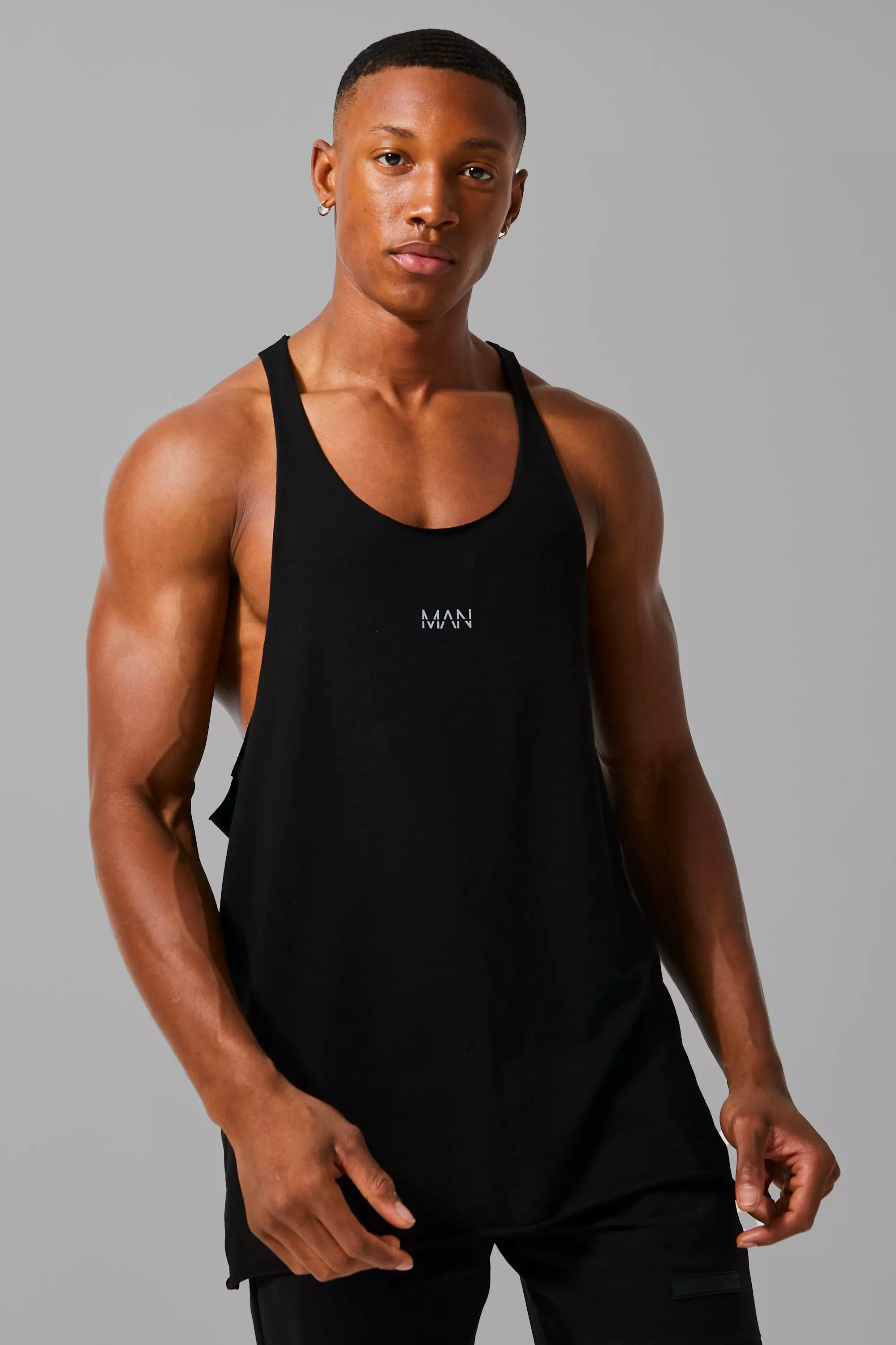 Man Active X Andrei Gym Vest boohooMAN UK