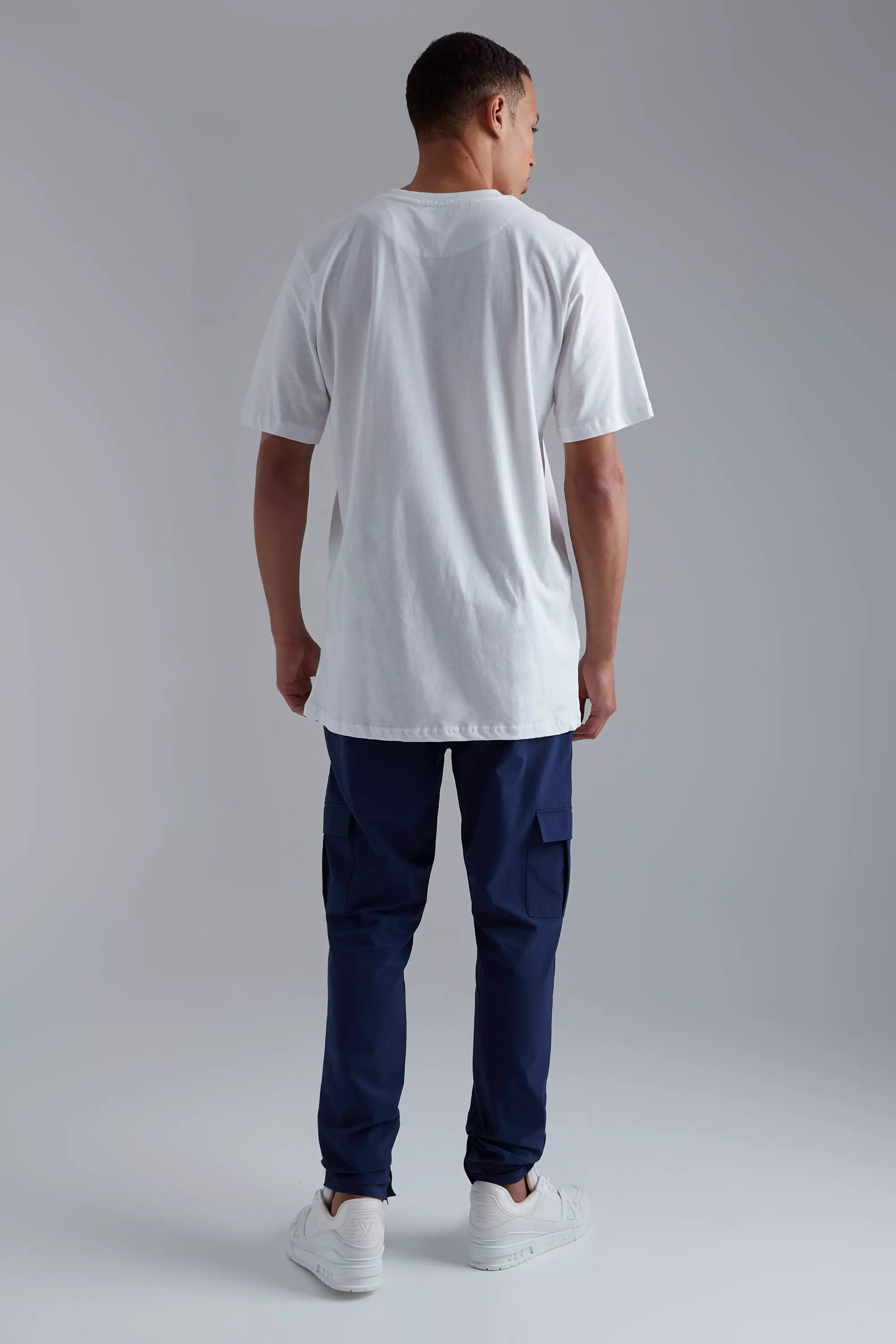 Tall Slim Fit 4 Way Stretch Cargo Pants | boohooMAN USA