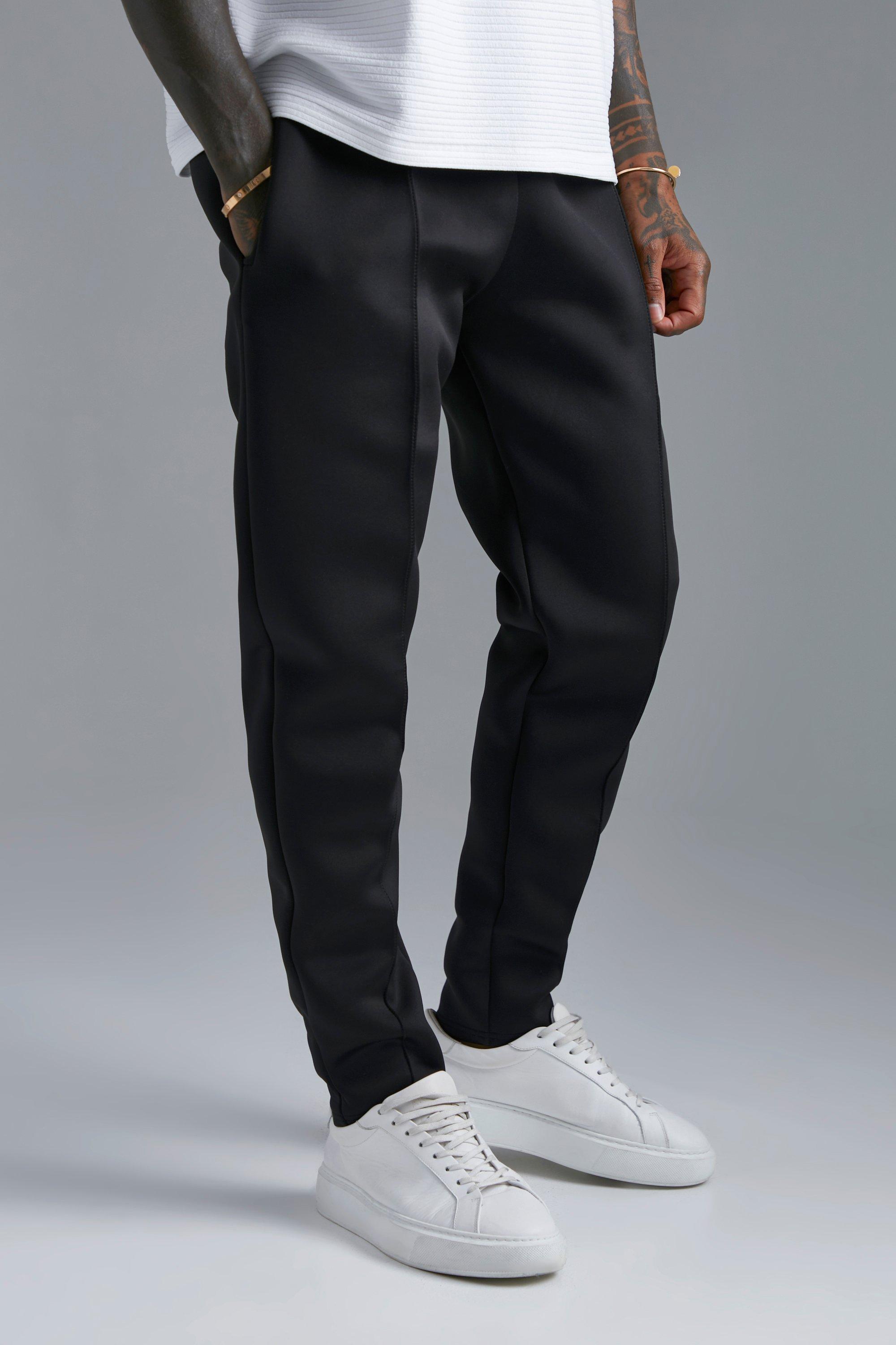 Slim Tapered Cropped Bonded Scuba Sweatpants