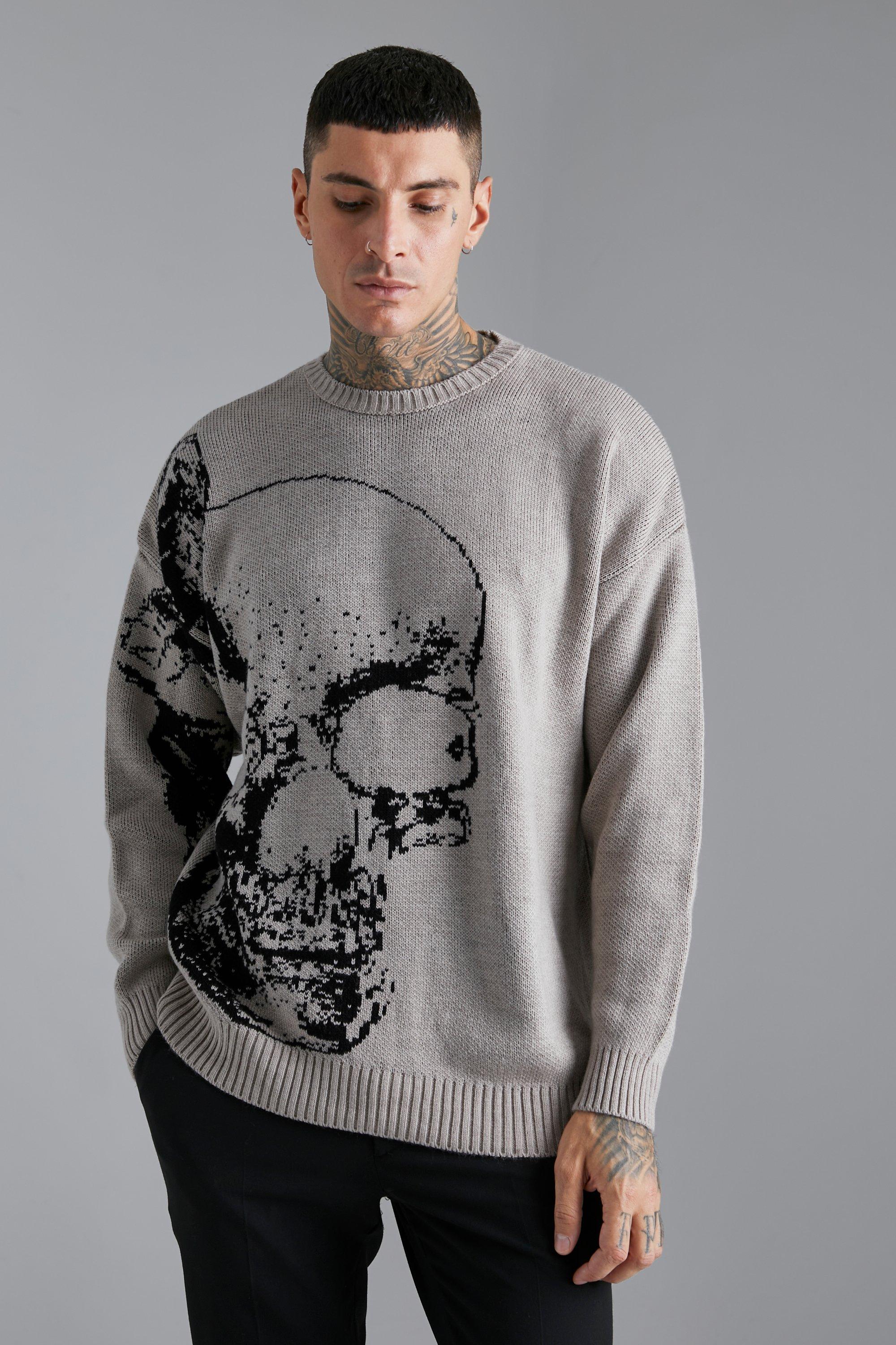 Boohooman white sale jumper