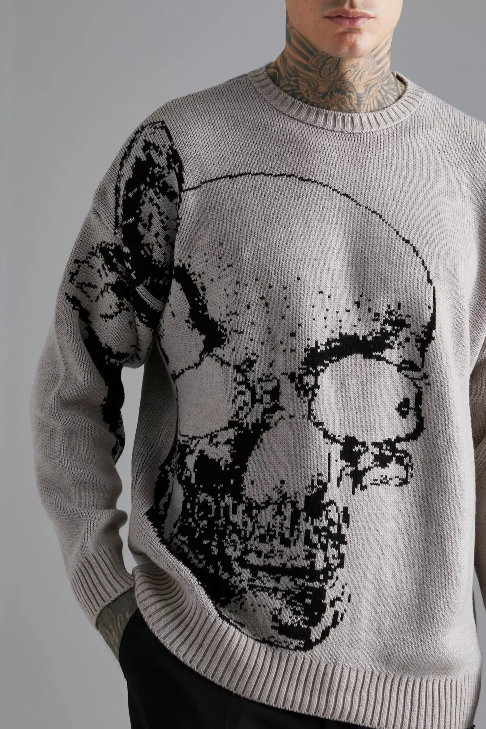 Butterfly Skull Knitted Sweater