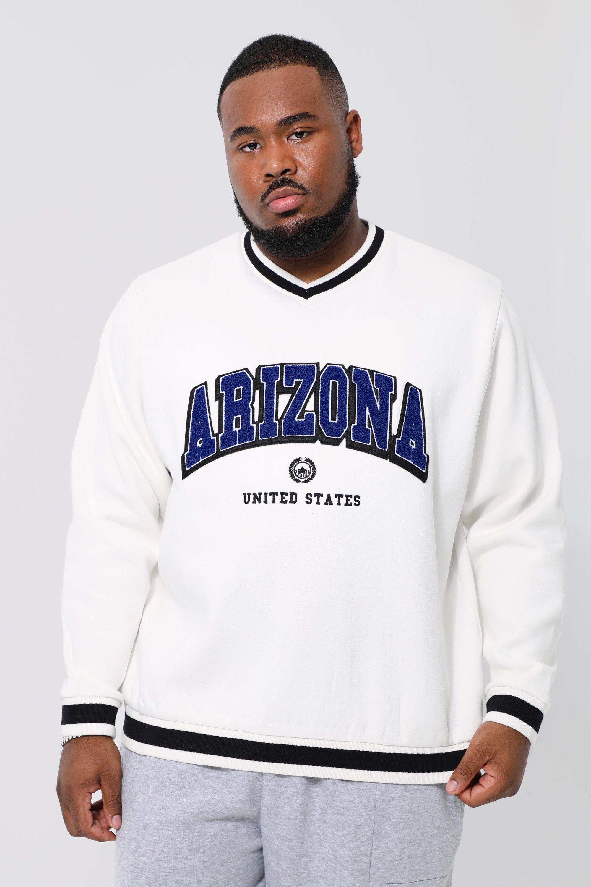 V Varsity Sweatshirt | boohooMAN USA