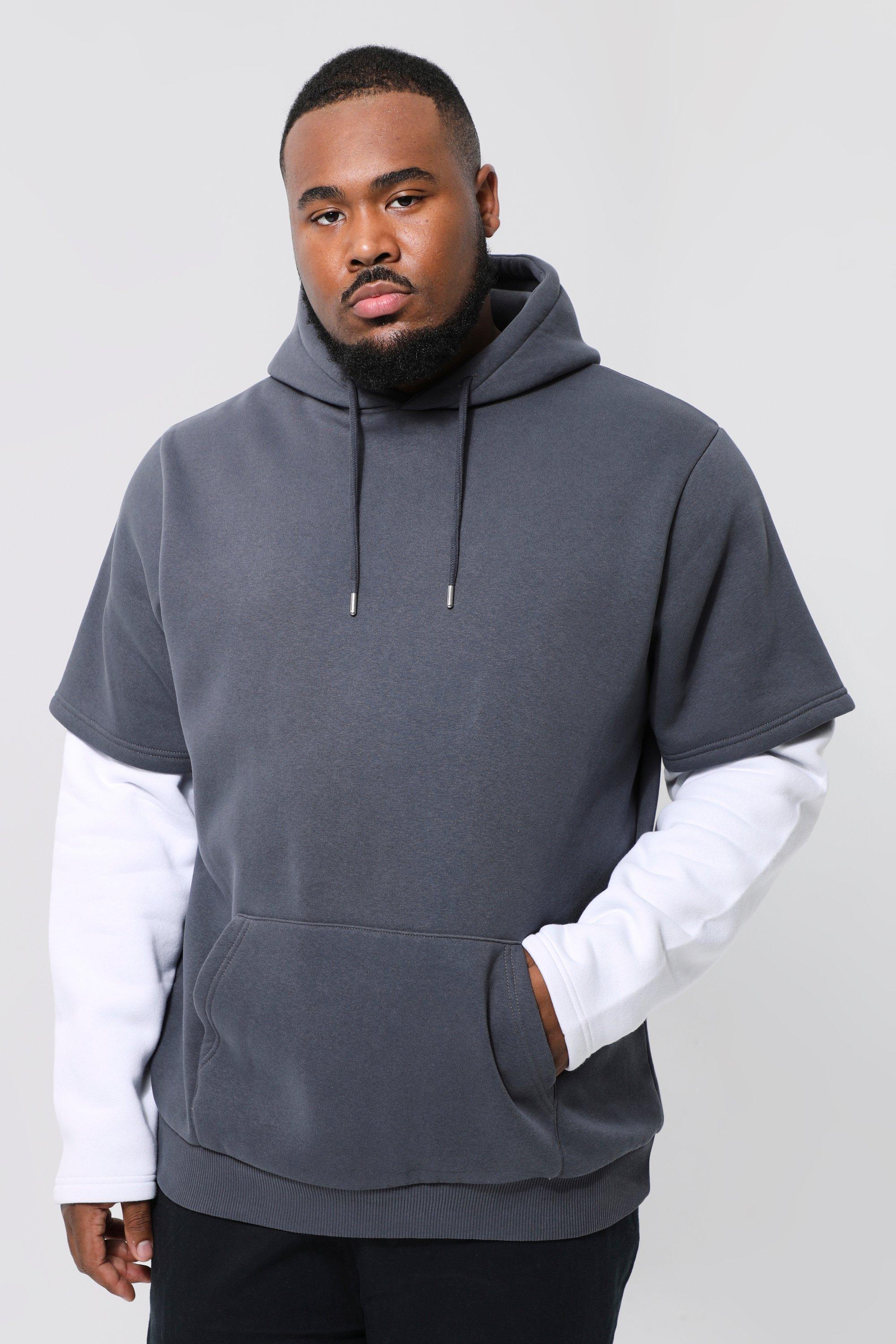 Plus Faux Layer Hoodie