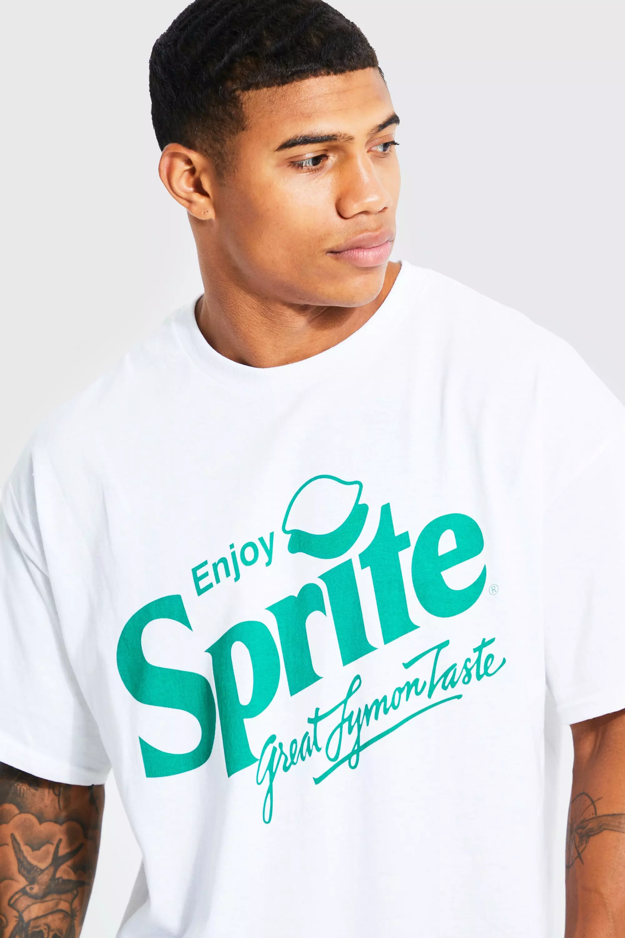 Oversized Sprite License T shirt boohooMAN