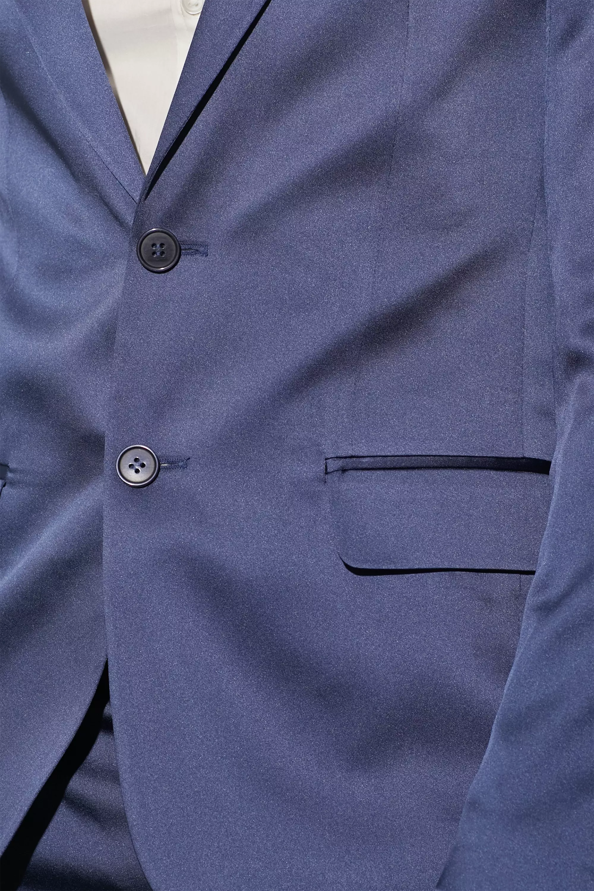 Veste de costume cintrée satinée, Marine blue autre image