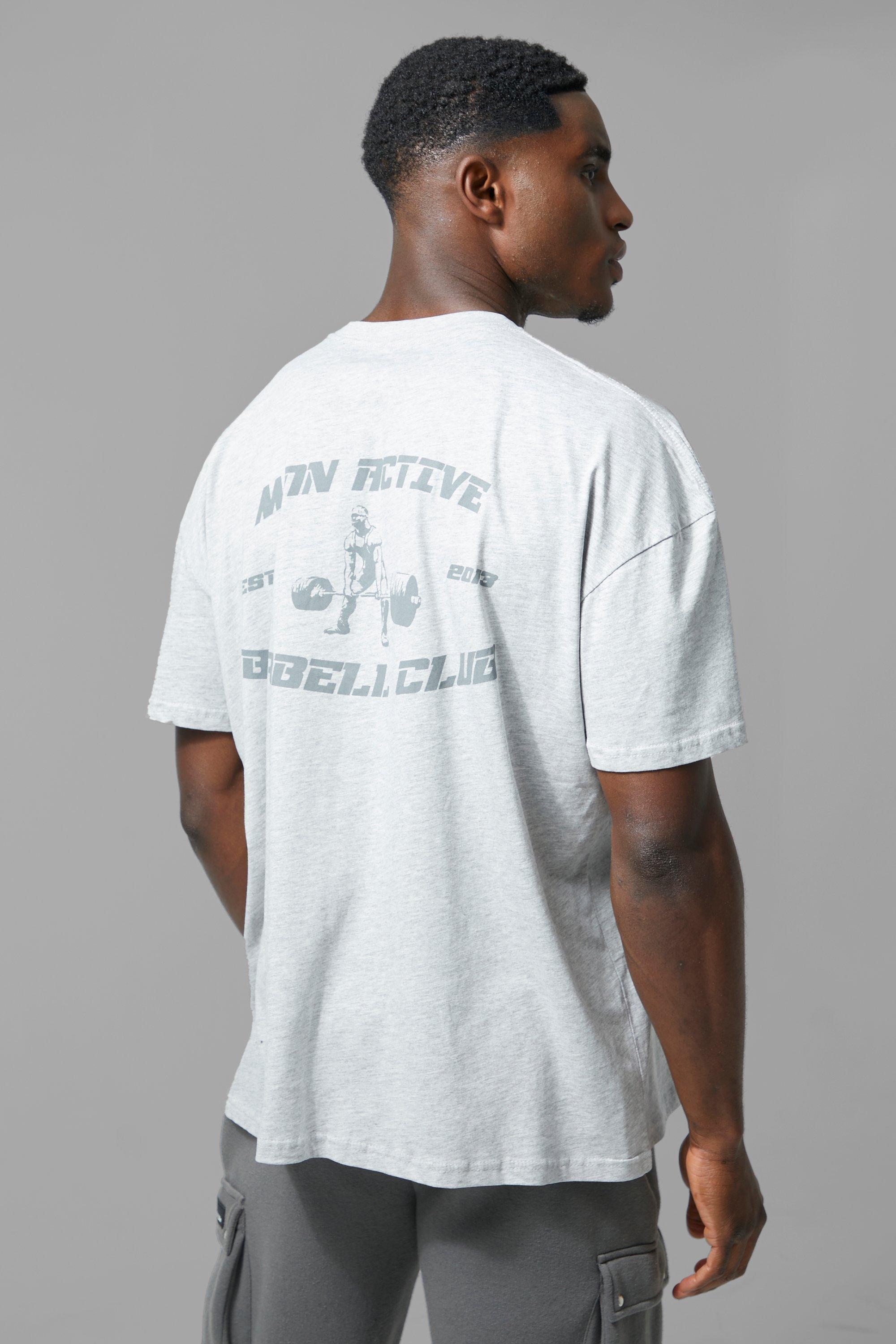  Old School Barbell Club T-Shirt : Clothing, Shoes