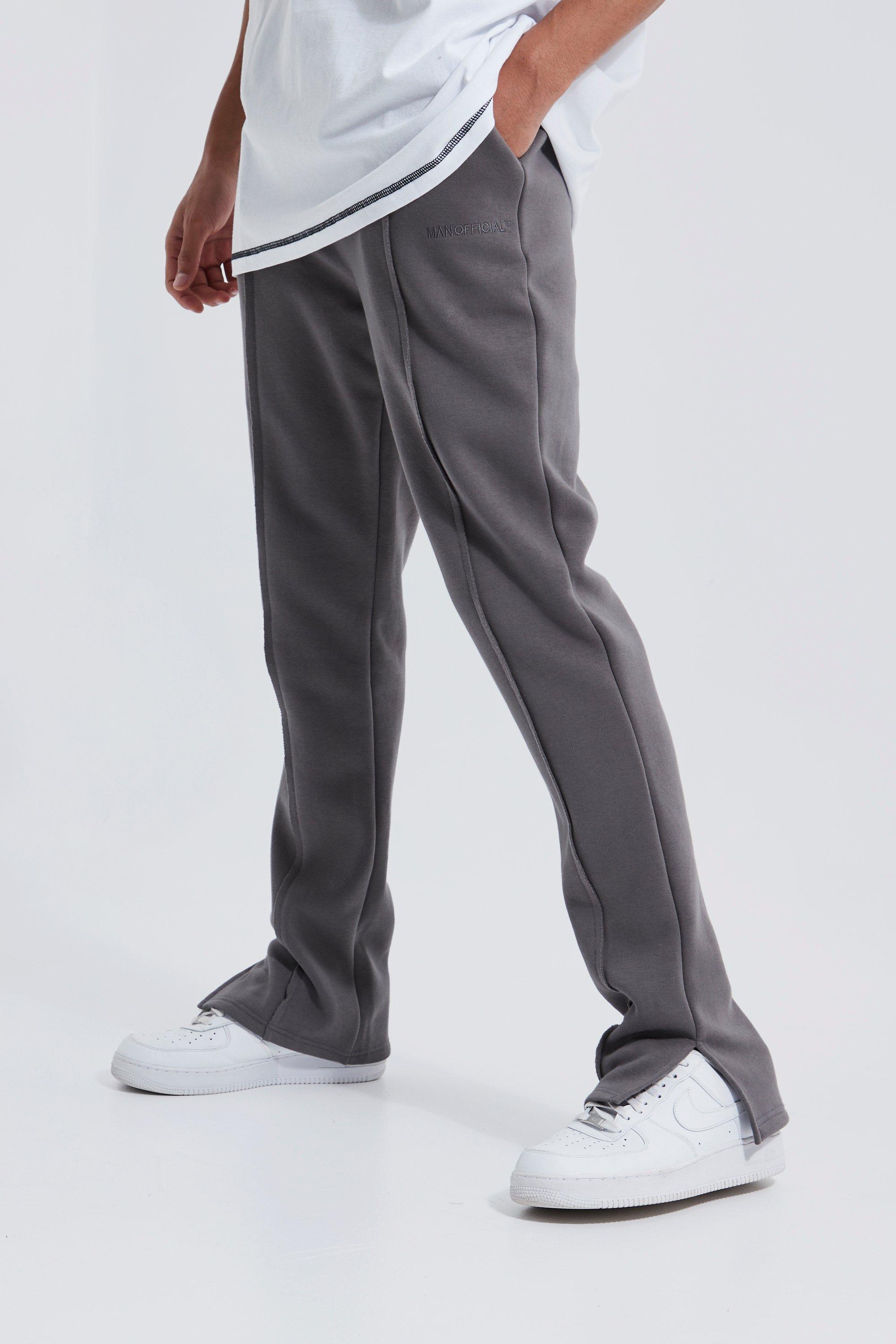 Tall Loose Fit Seam Detail Split Hem Jogger boohooMAN USA