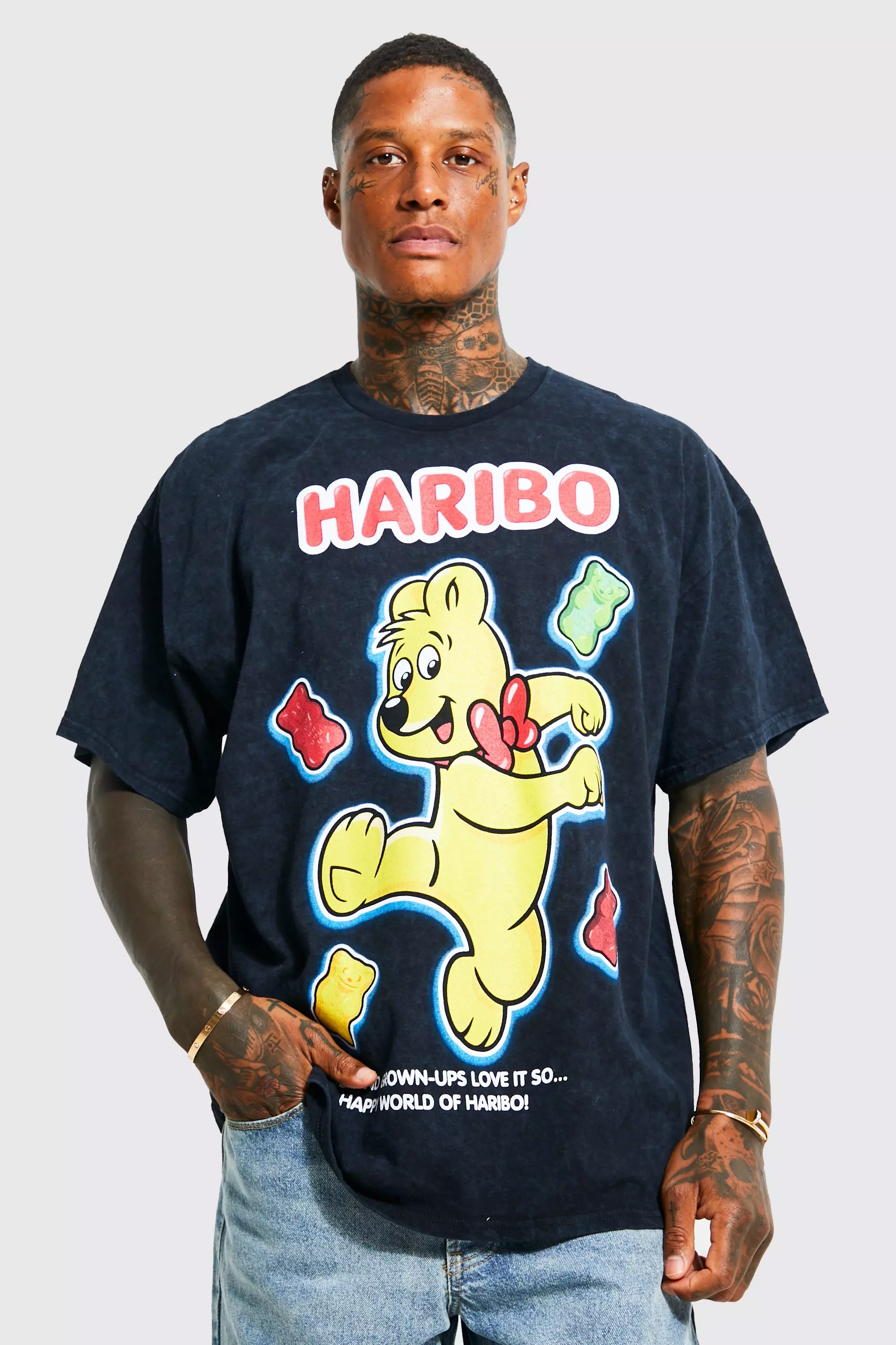 Charcoal Oversized Haribo Washed License T-shirt alternative image