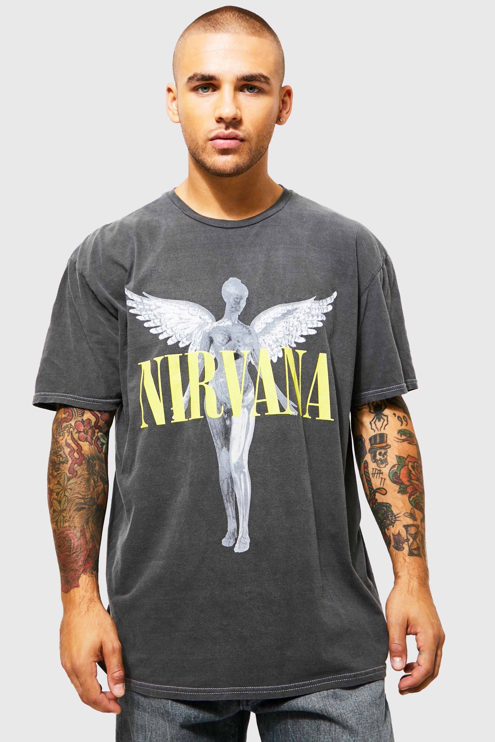 Nirvana t shirt man sale