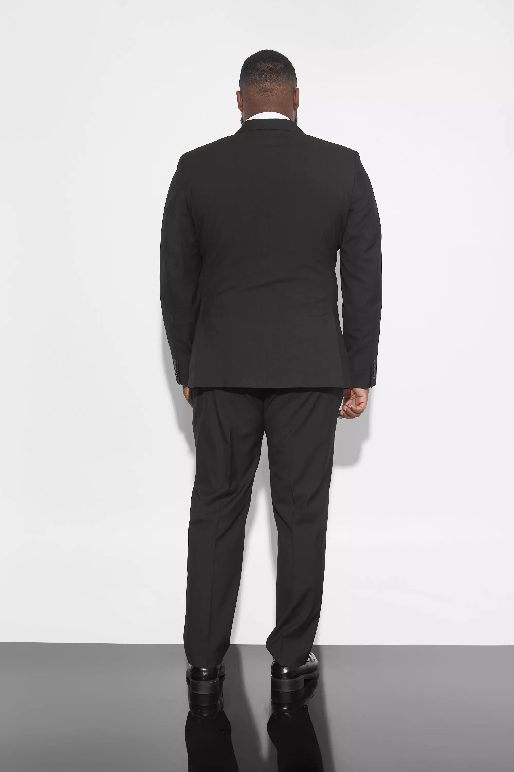Black Plus Slim Double Breasted Suit Jacket alternative image
