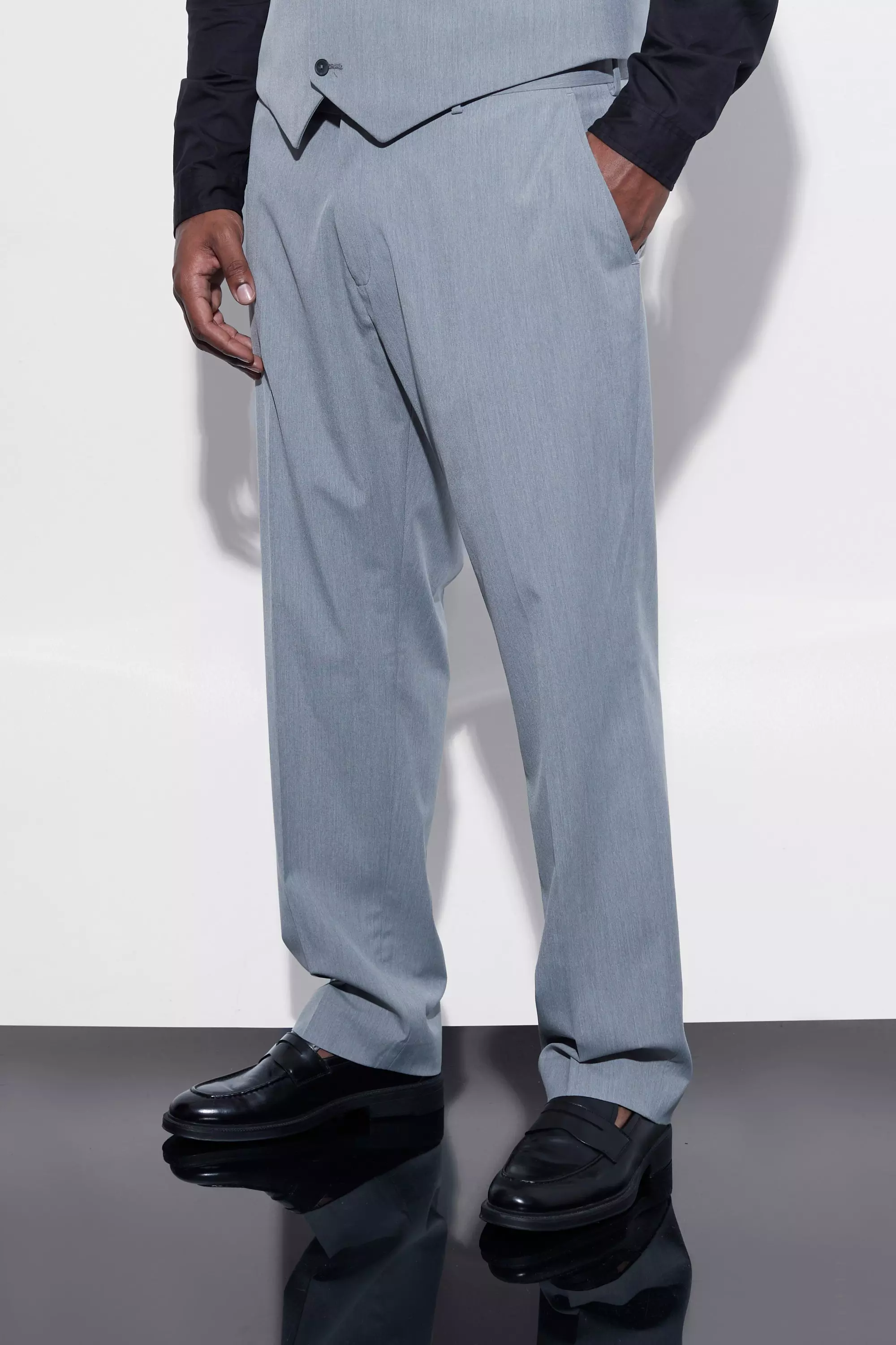 Grande taille - Pantalon de costume slim, Grey autre image