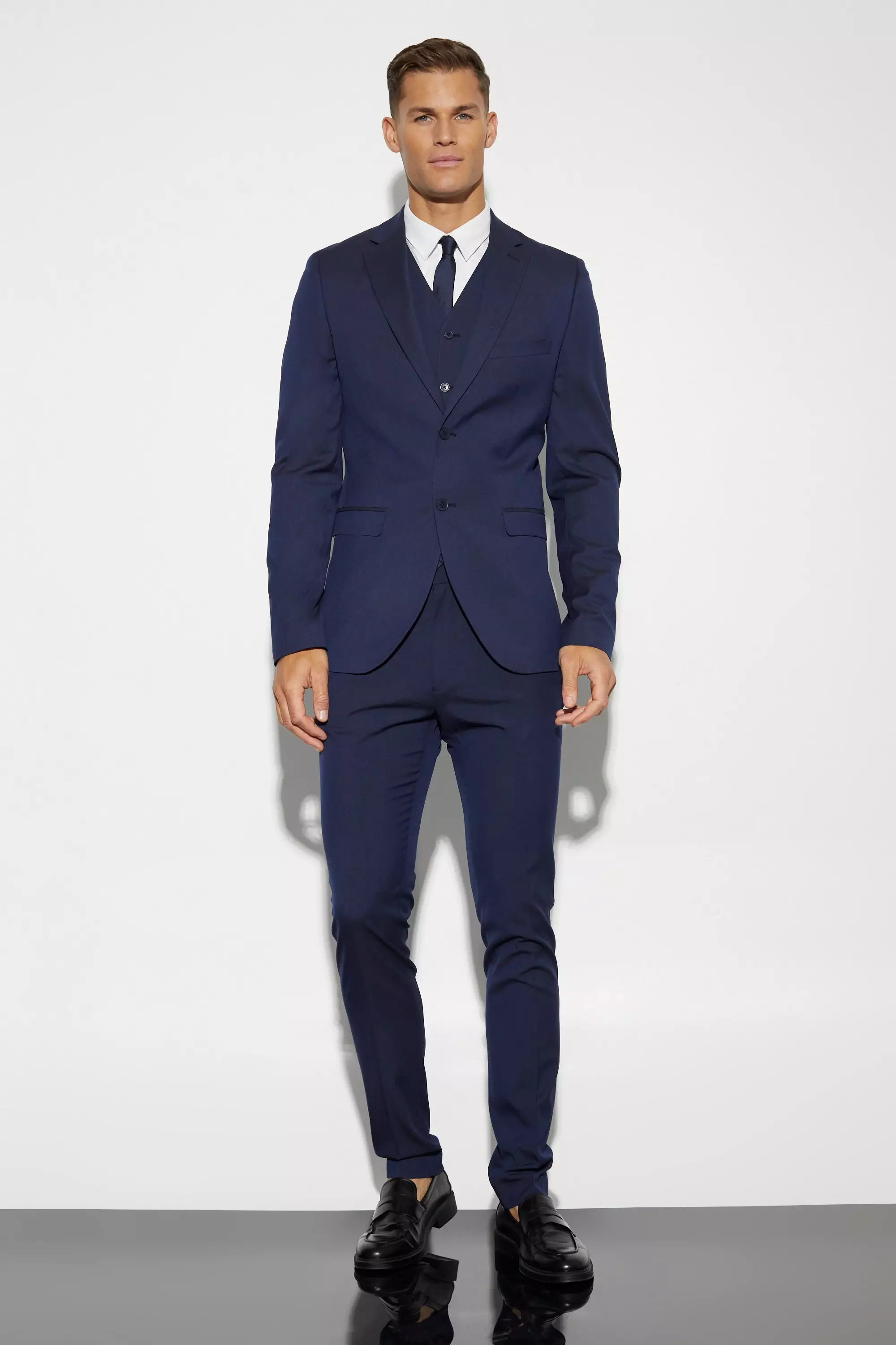 Tall Skinny Single Breasted Suit Jacket boohooMAN USA