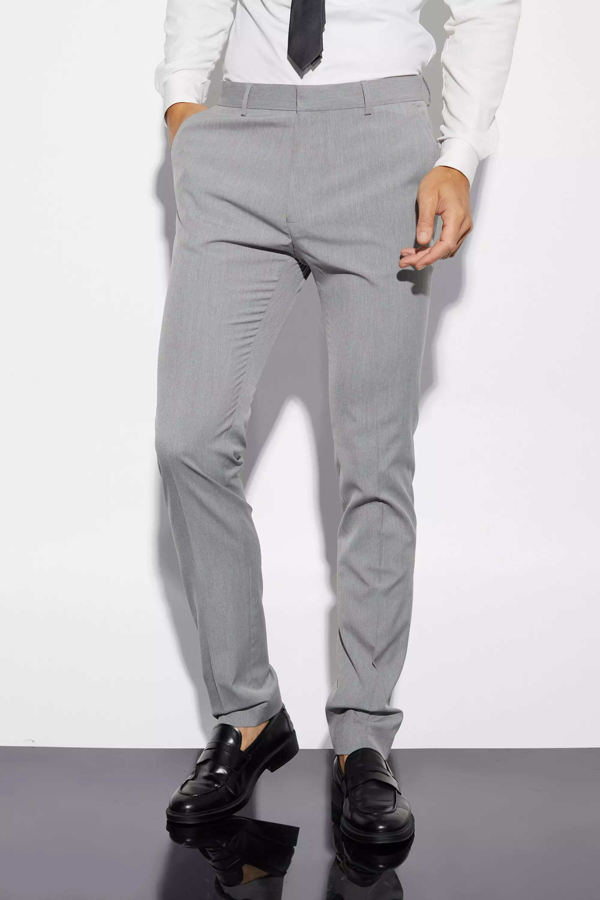 Tall Skinny Suit Pants Grey