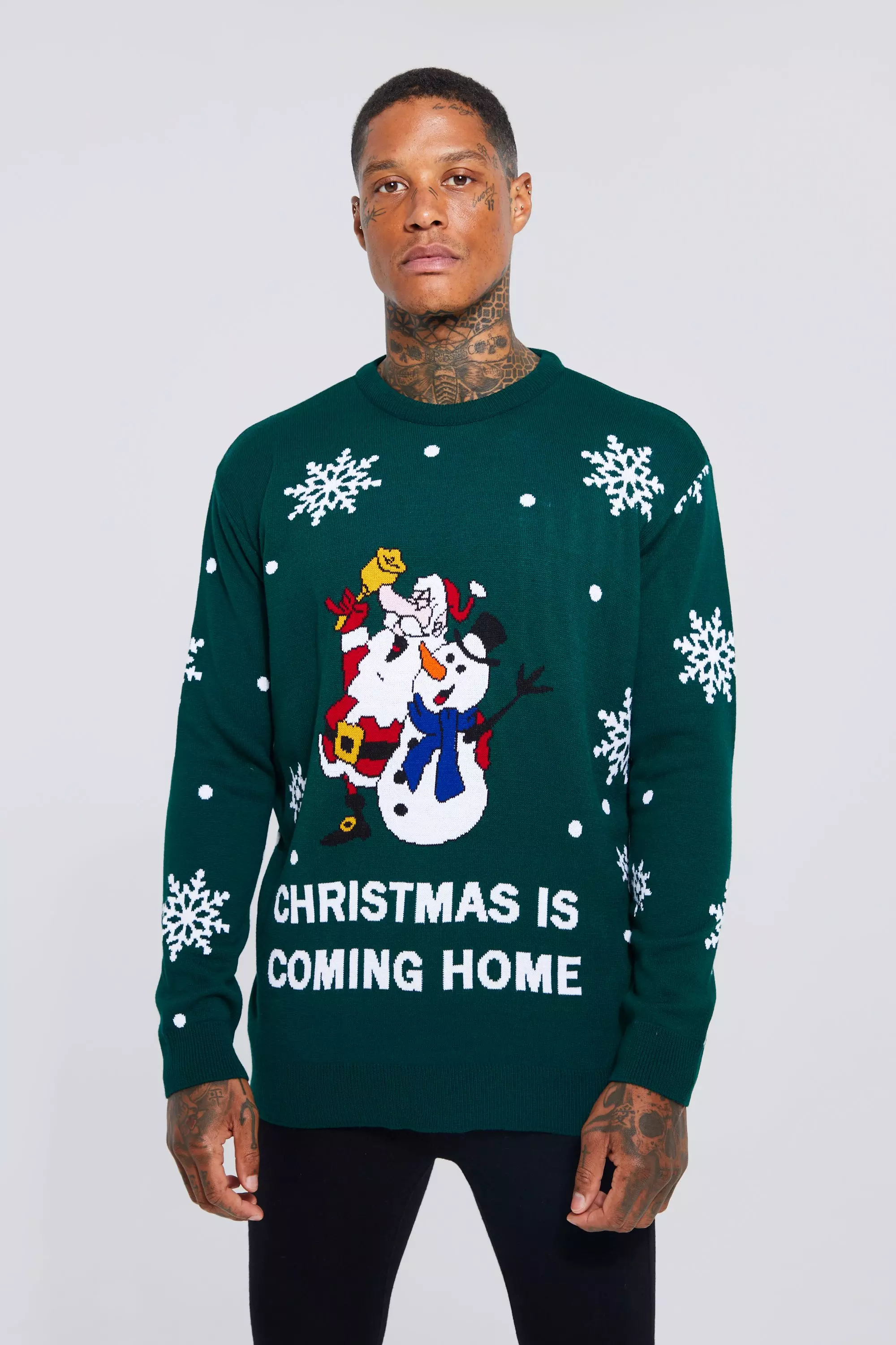 Green Christmas Is Coming Home Football Christmas Sweater