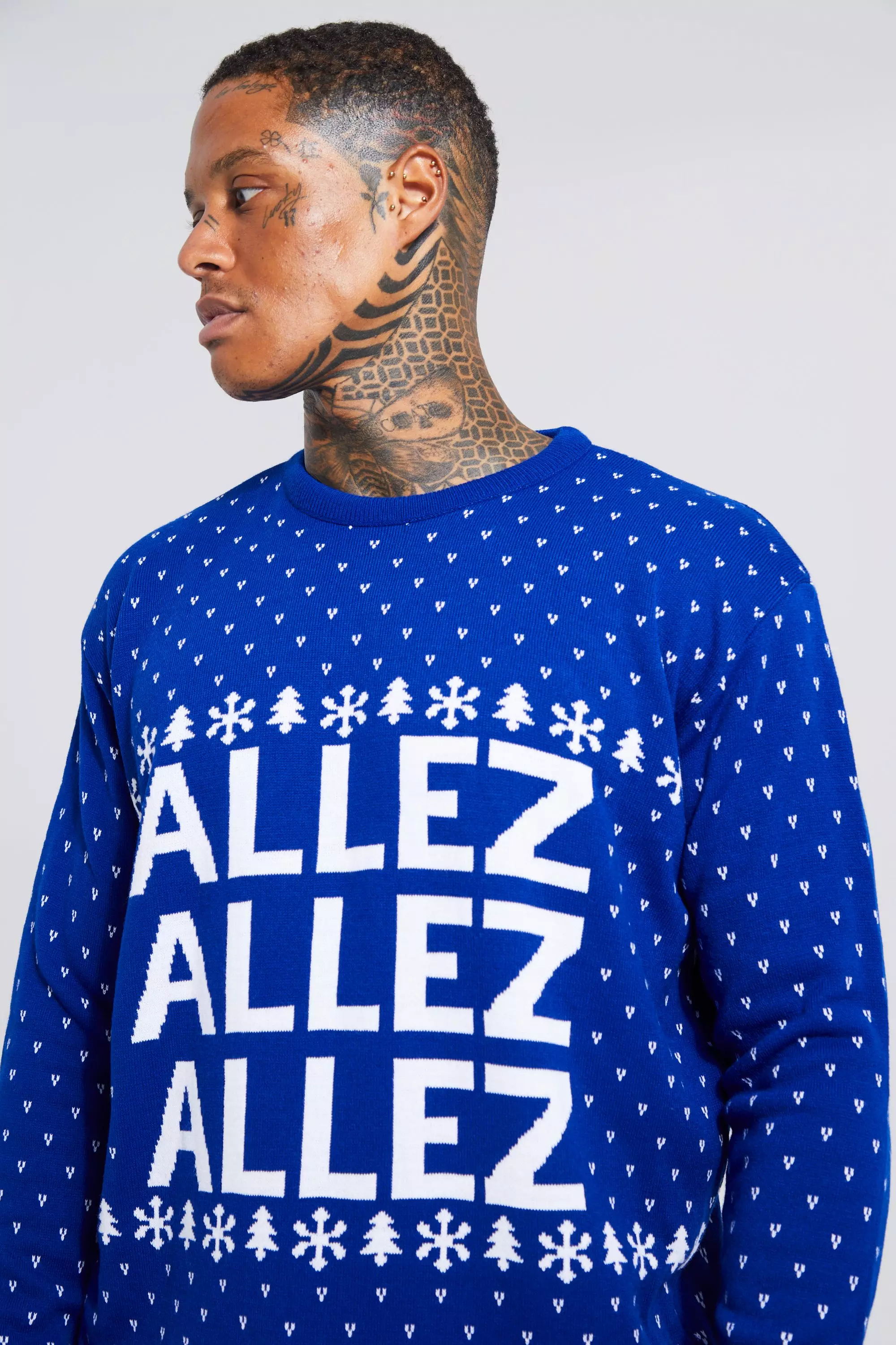 Blue Allez Football Christmas Jumper alternative image