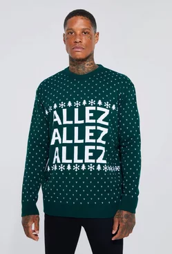 Allez Football Christmas Sweater Green
