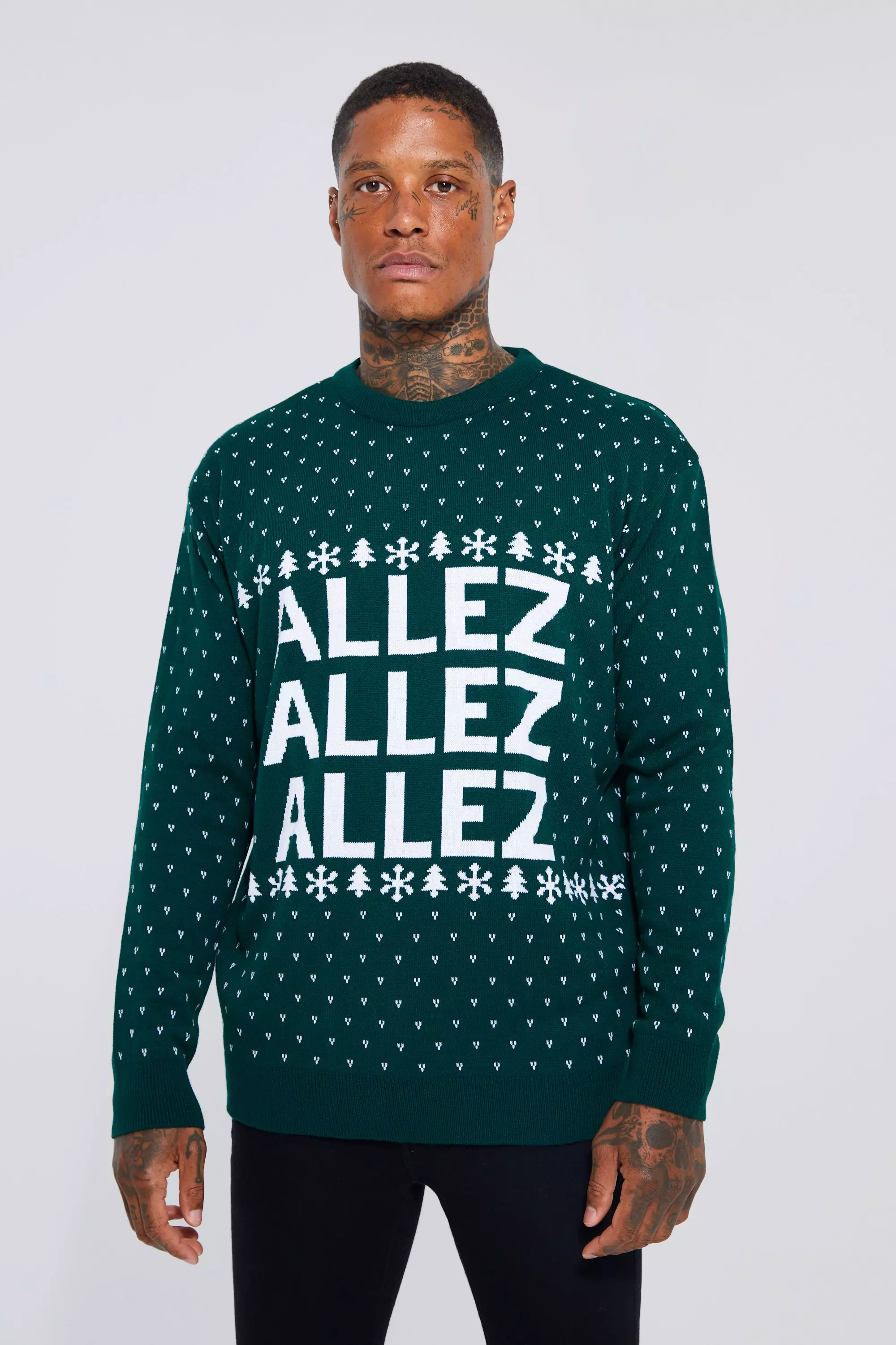 Allez Football Christmas Sweater Green