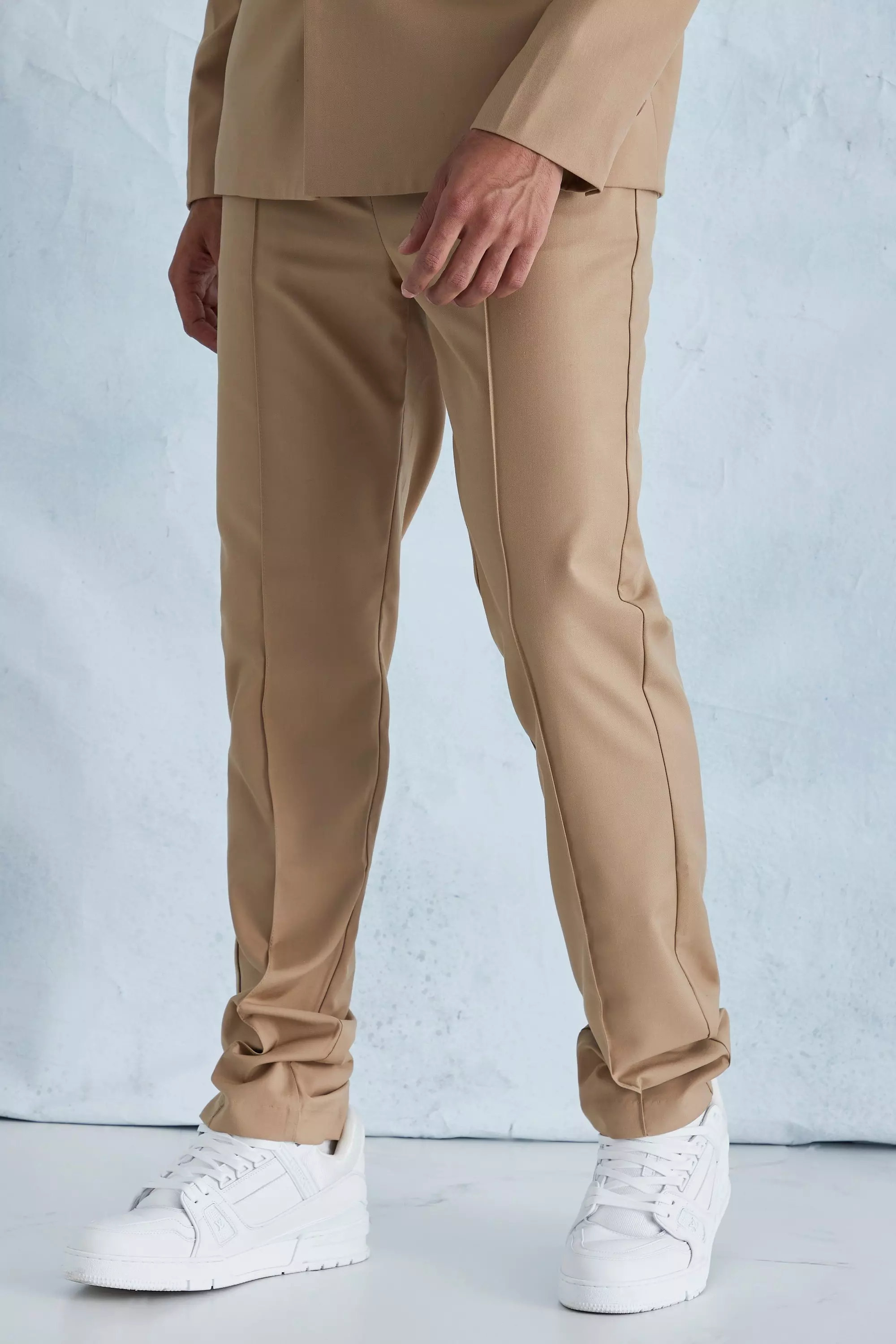 Straight Leg Zip Pocket Pants Camel