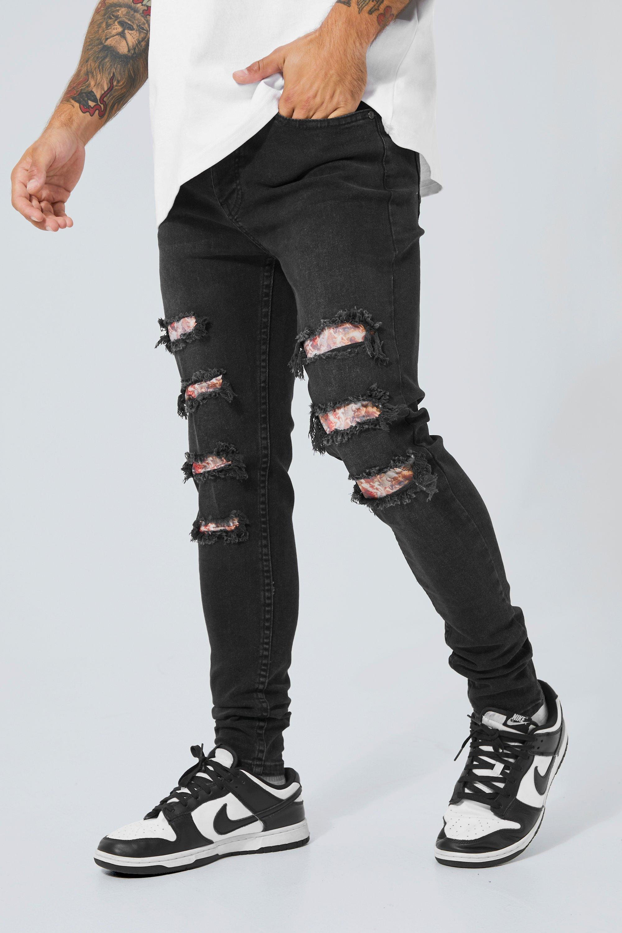 extremely ripped mens jeans