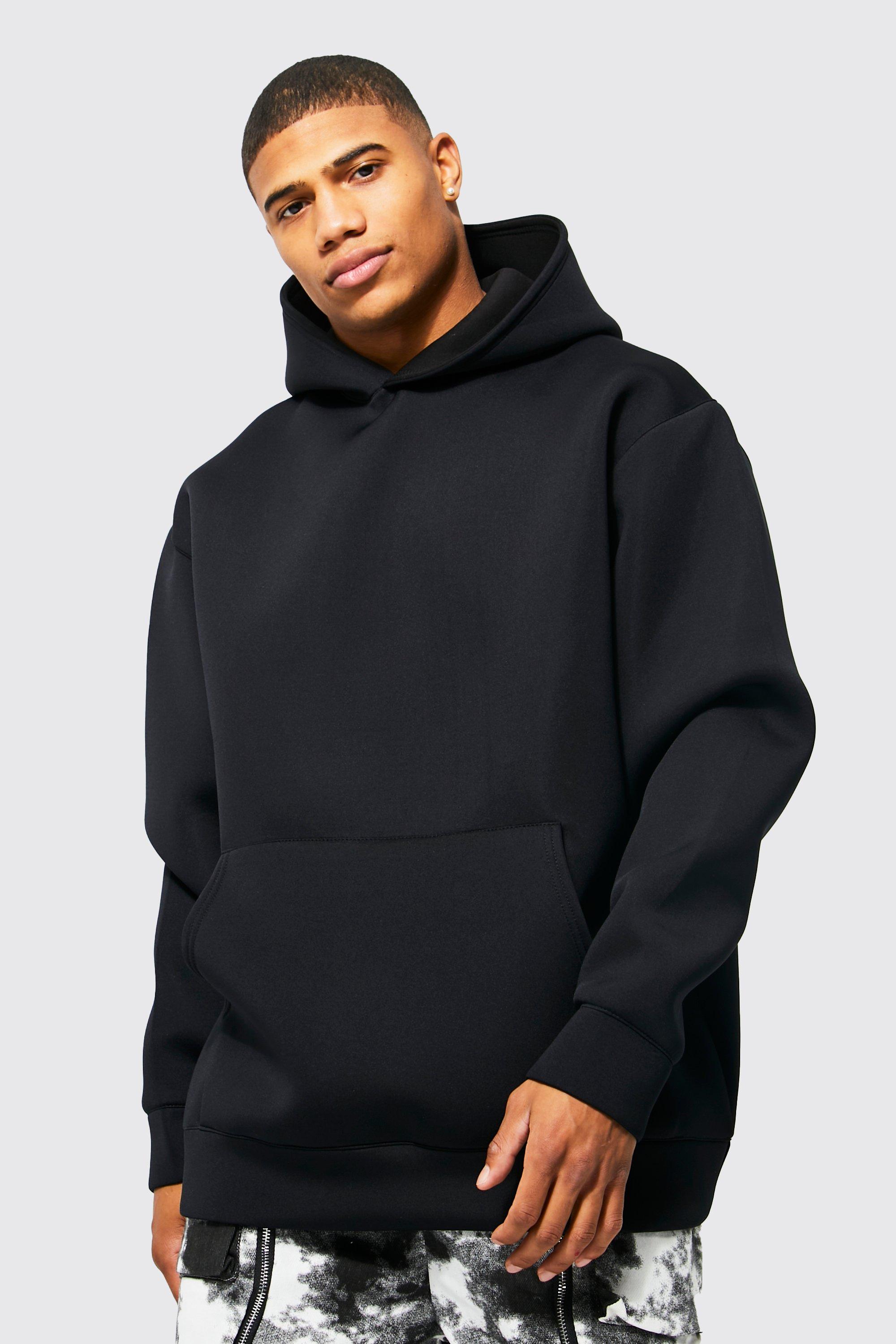 Mens hoodie discount with large hood