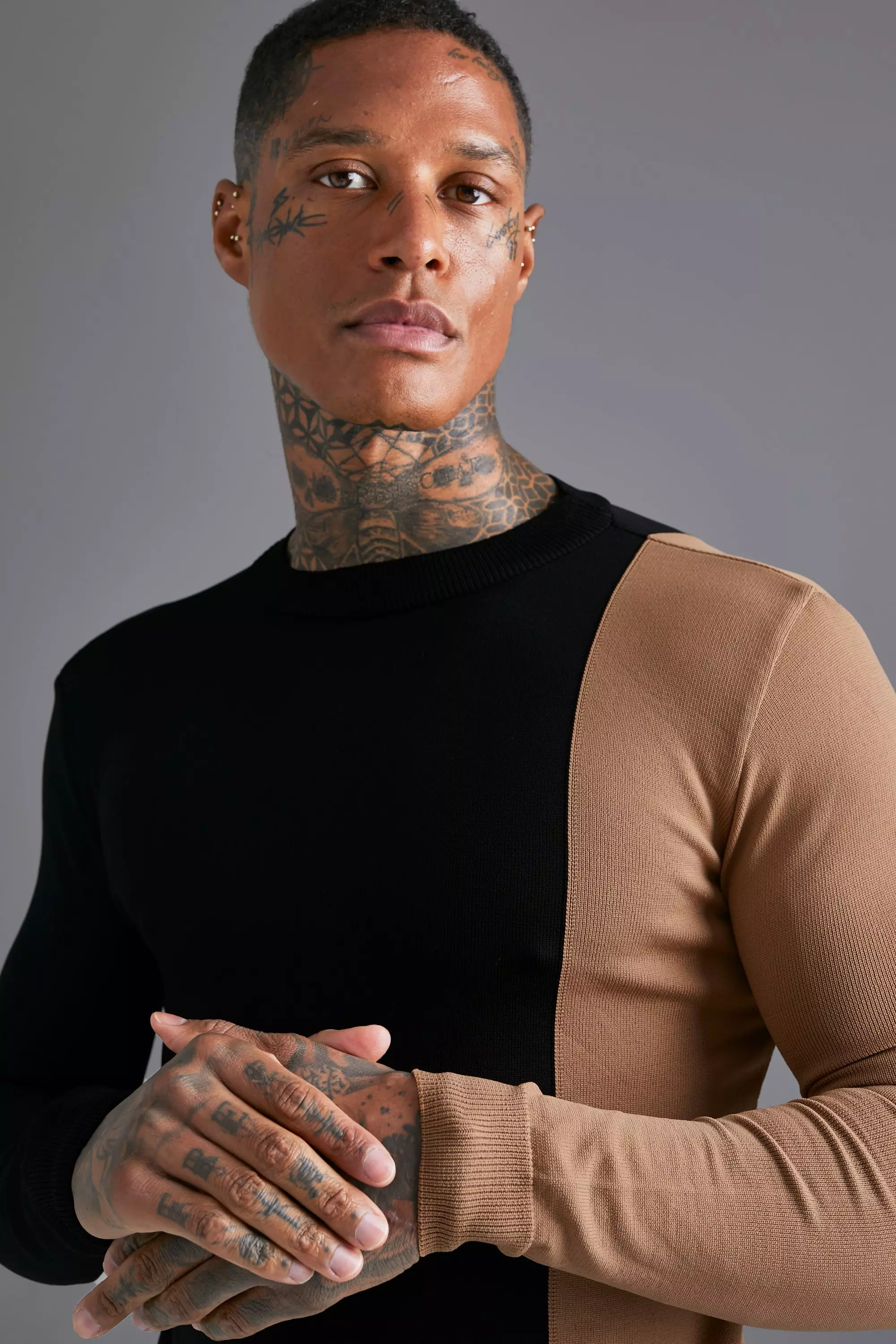 Black Smart Sleeve Panel Jumper alternative image