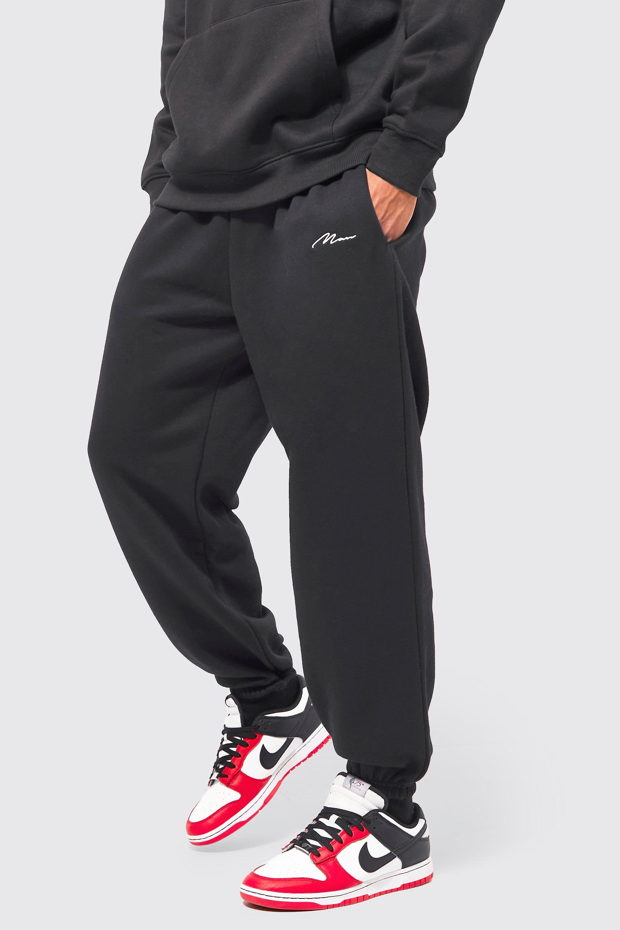 Man Signature Loose Fit Joggers boohooMAN