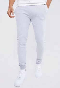 Grey Basic Super Skinny Fit Sweatpants