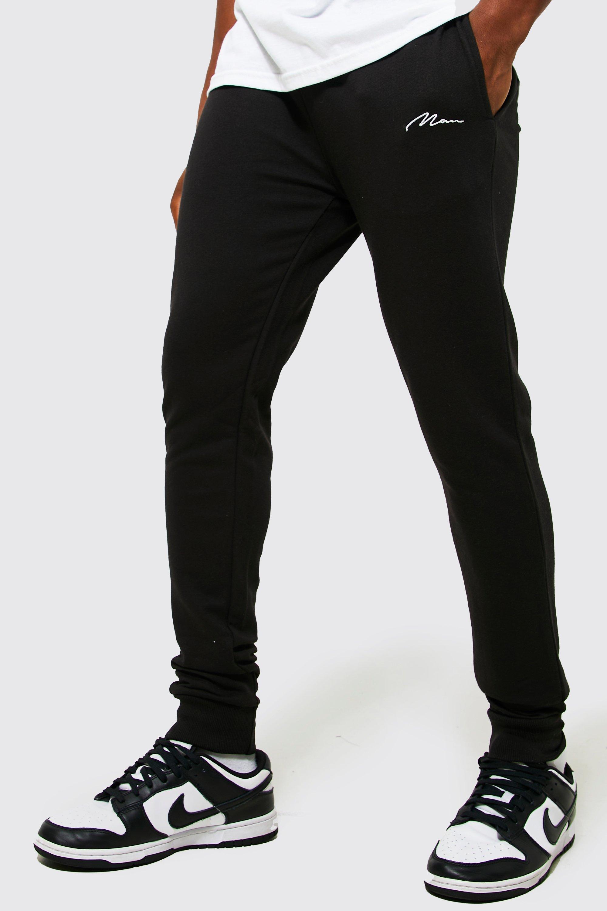 Super skinny black joggers sale