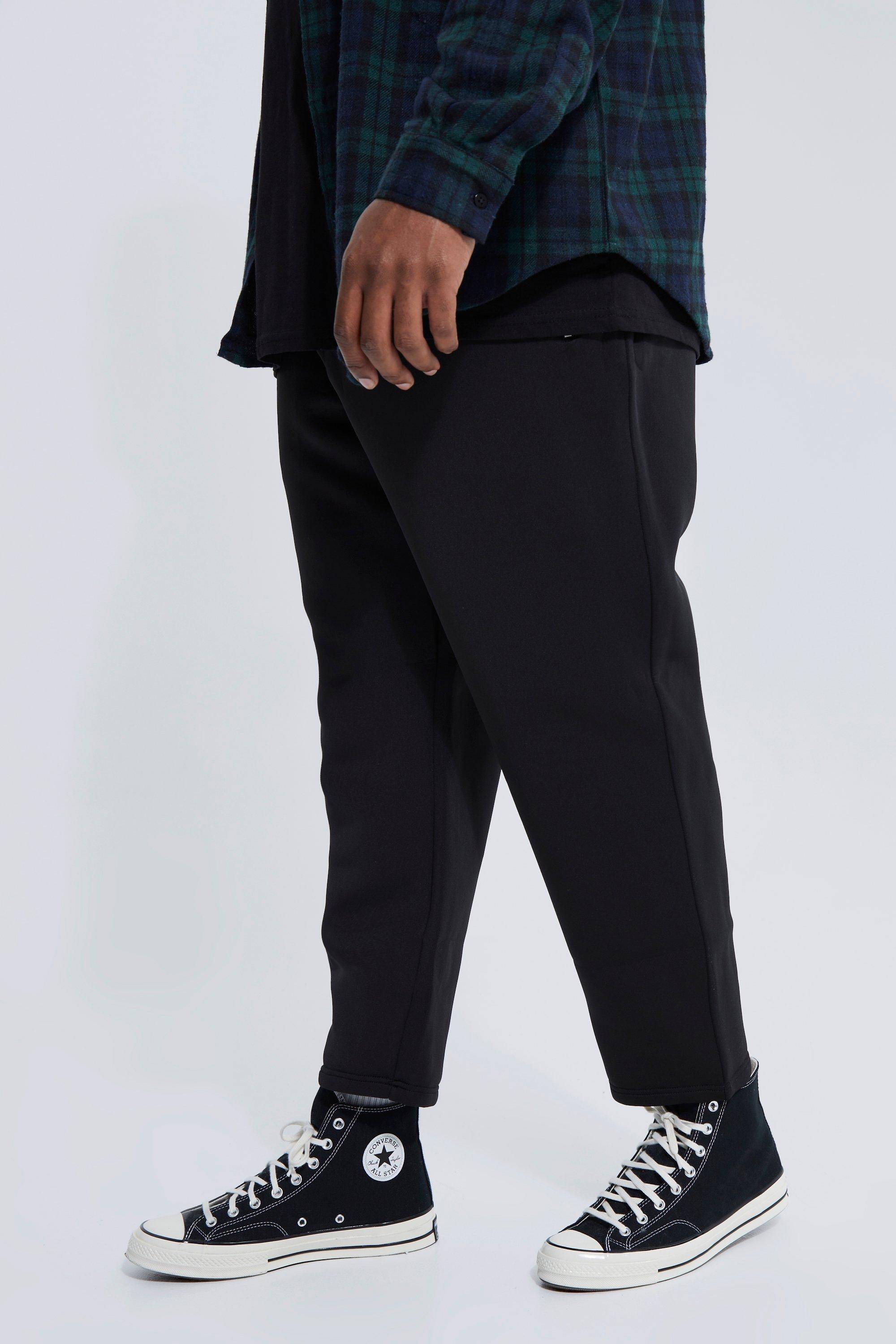 NEOPRENE EFFECT JOGGER PANTS - Black