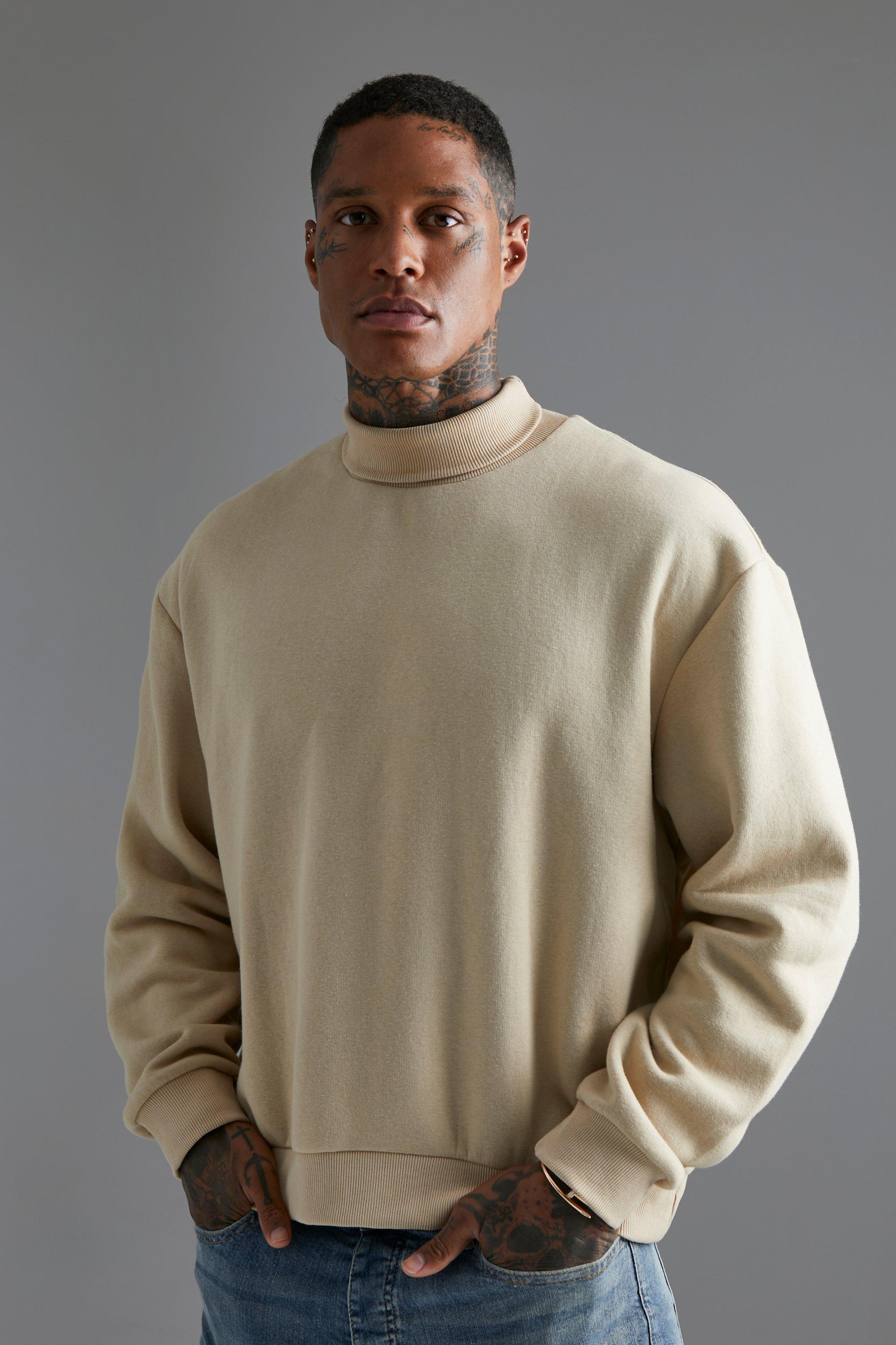 High neck sale sweatshirt mens