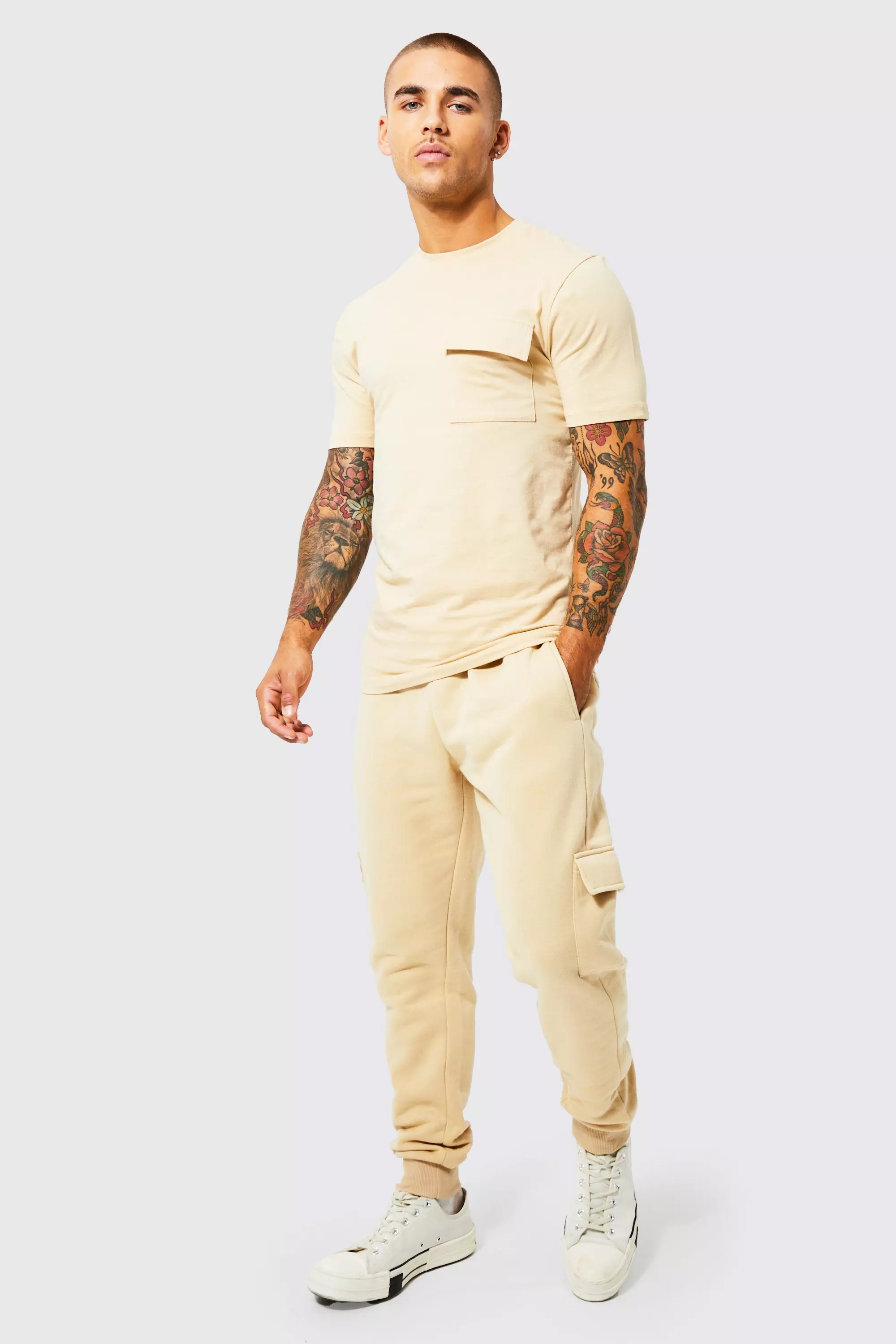 Boohooman jogger set sale