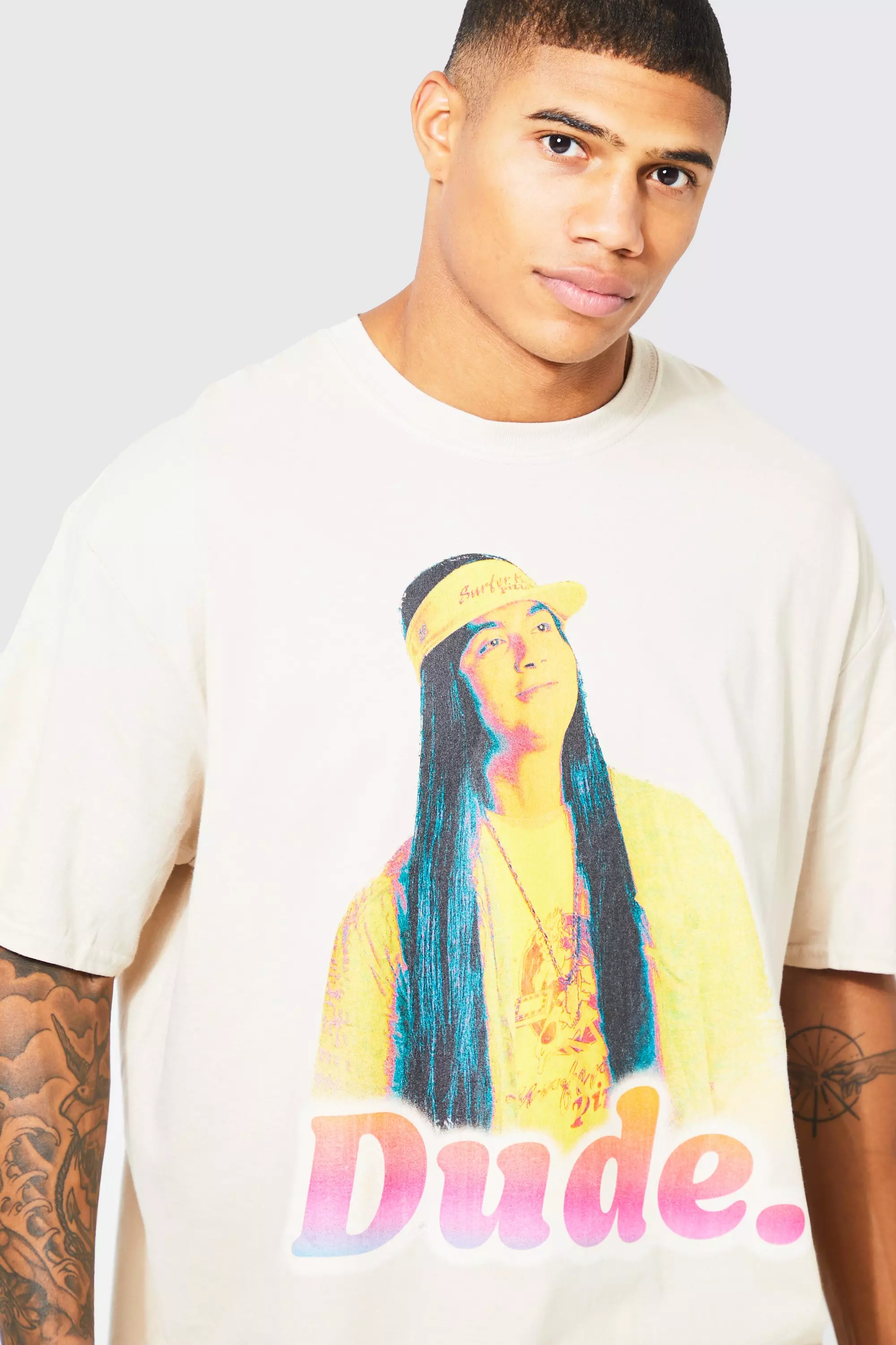 Sand Oversized Stranger Things License T-shirt alternative image
