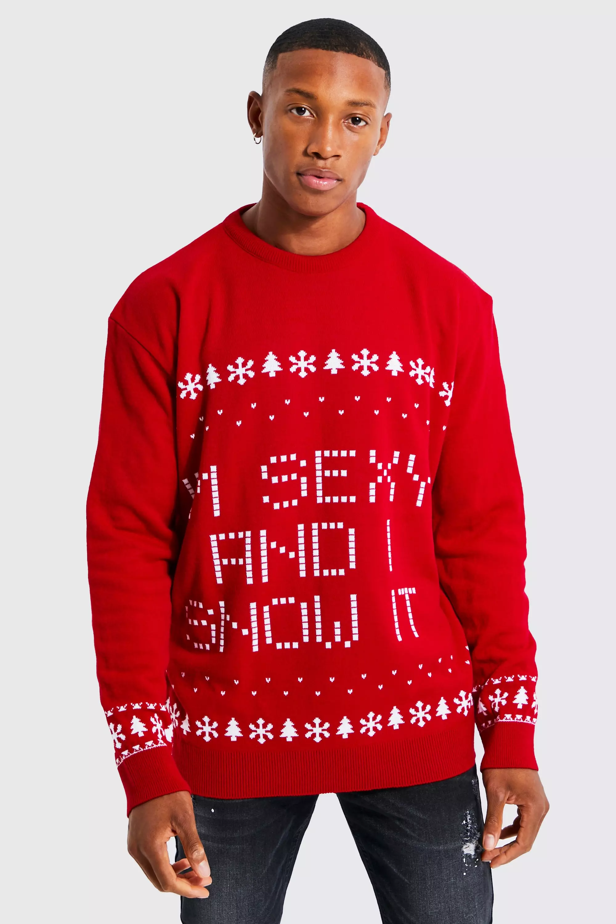 Red I'm Sexy And I Snow It Christmas Sweater