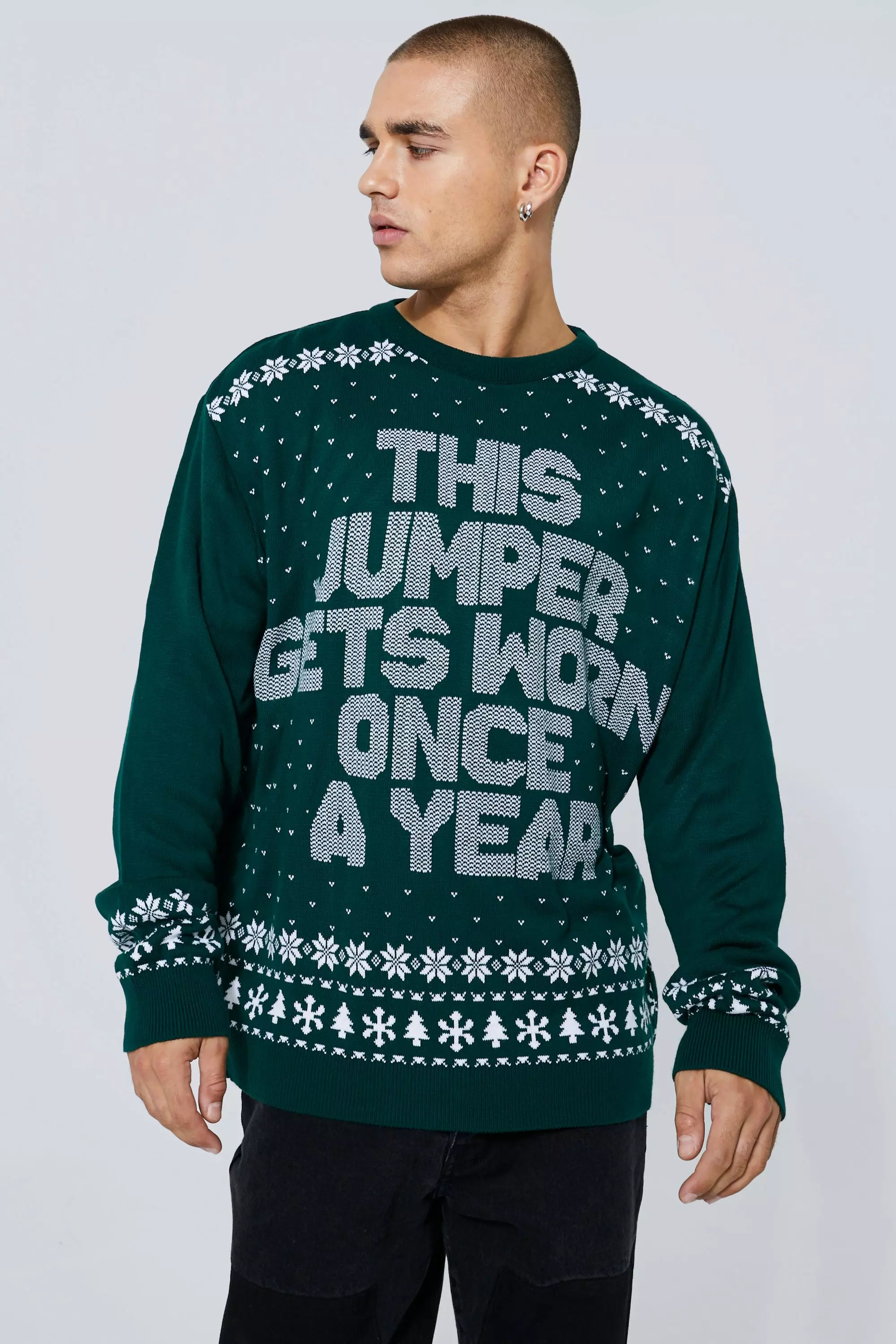 Green Once A Year Christmas Sweater