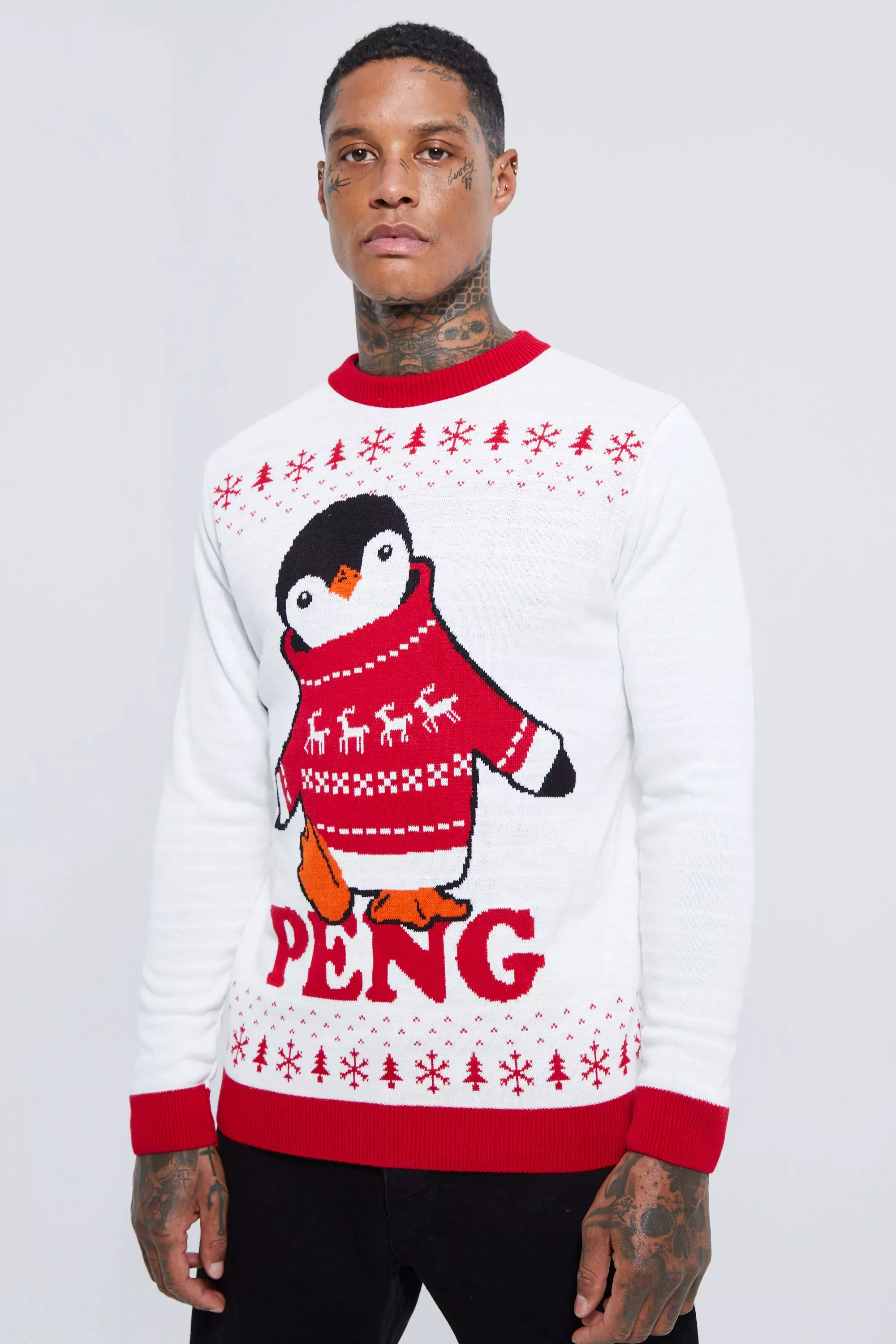 Peng Penguin Christmas Sweater Ecru