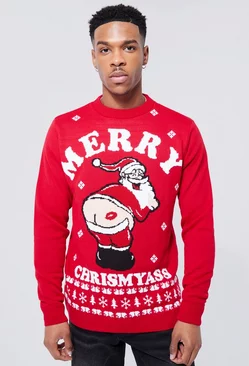 Red Merry Chrismyass Christmas Sweater