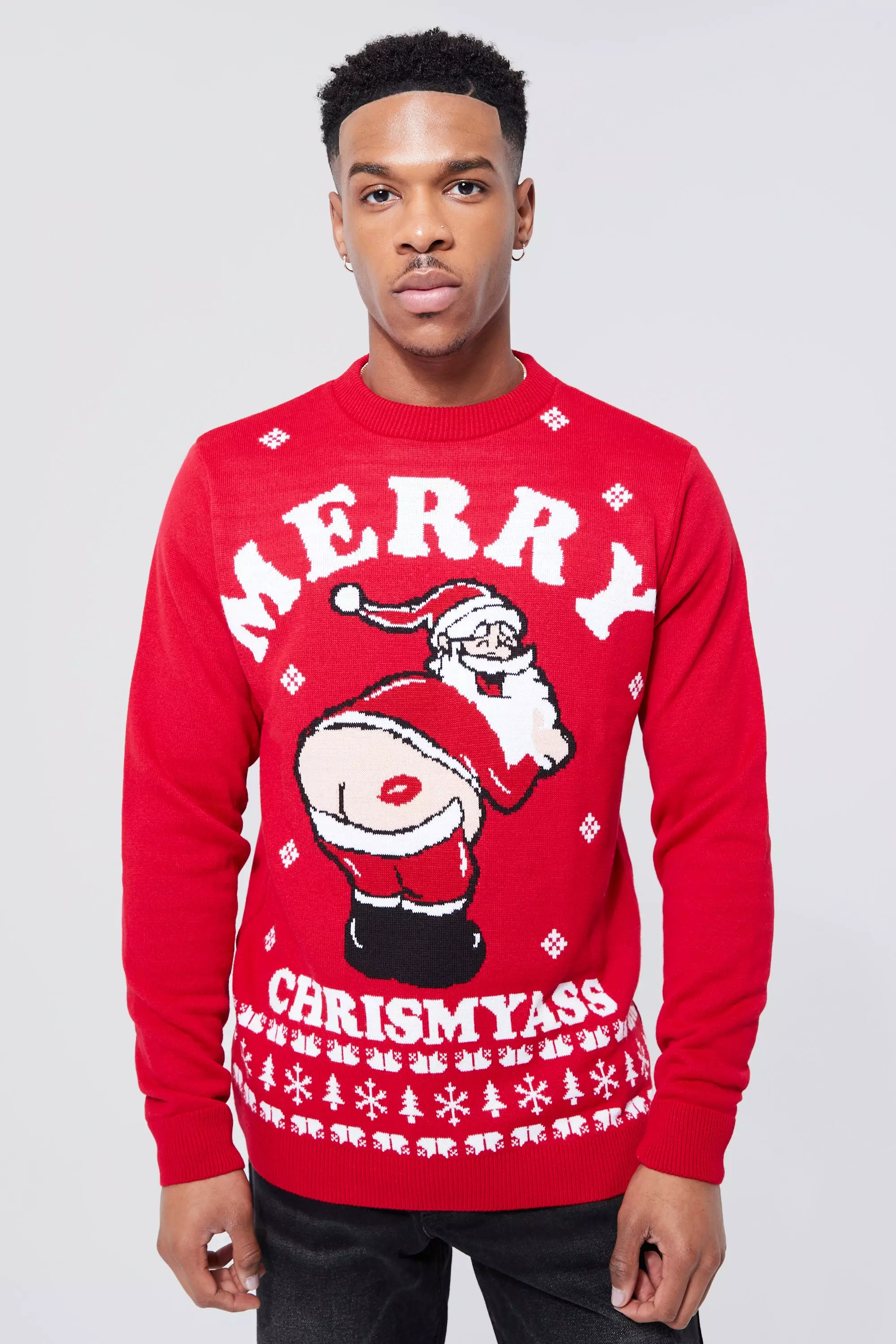 Red Merry Chrismyass Christmas Sweater