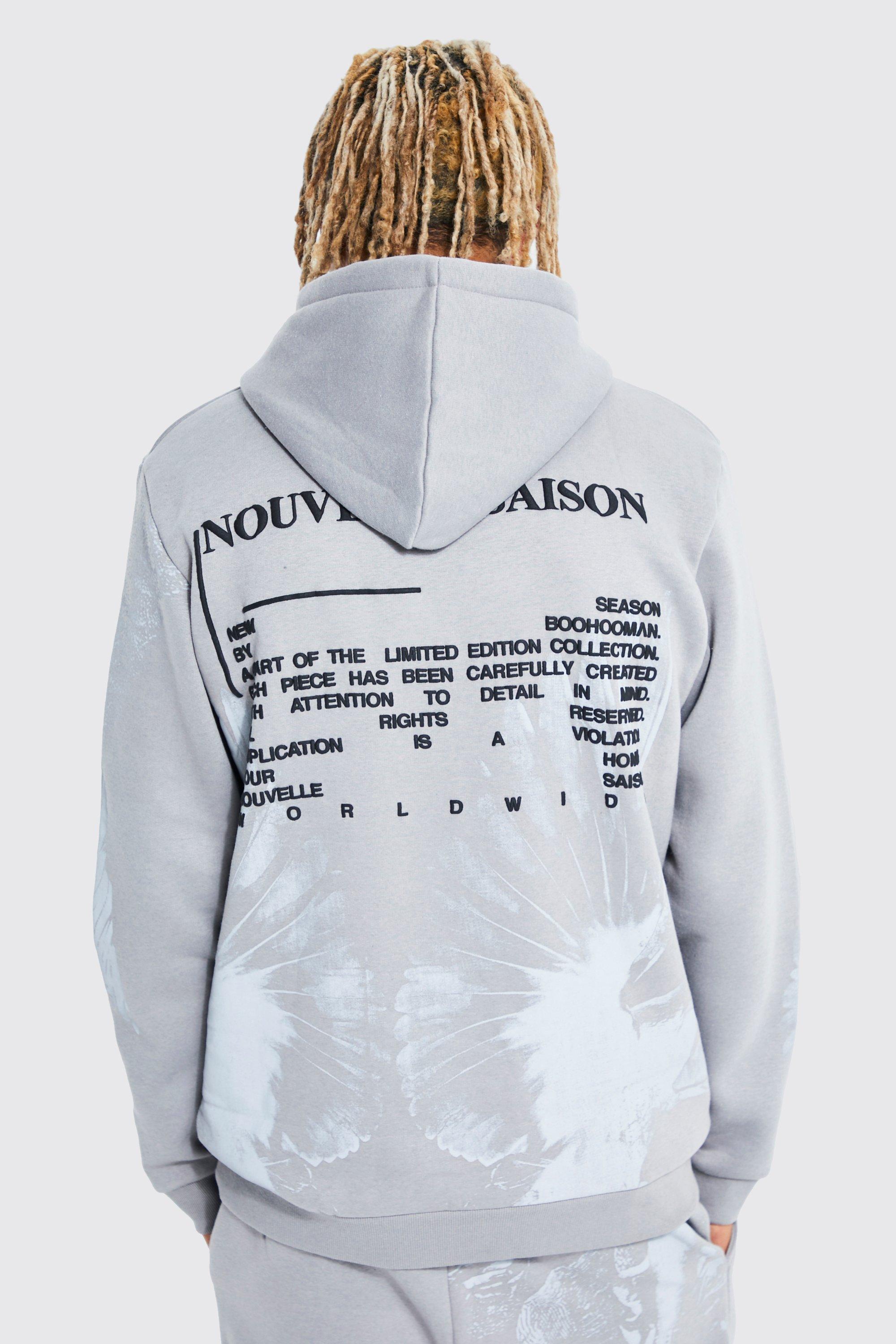 Grey 2025 boohooman hoodie