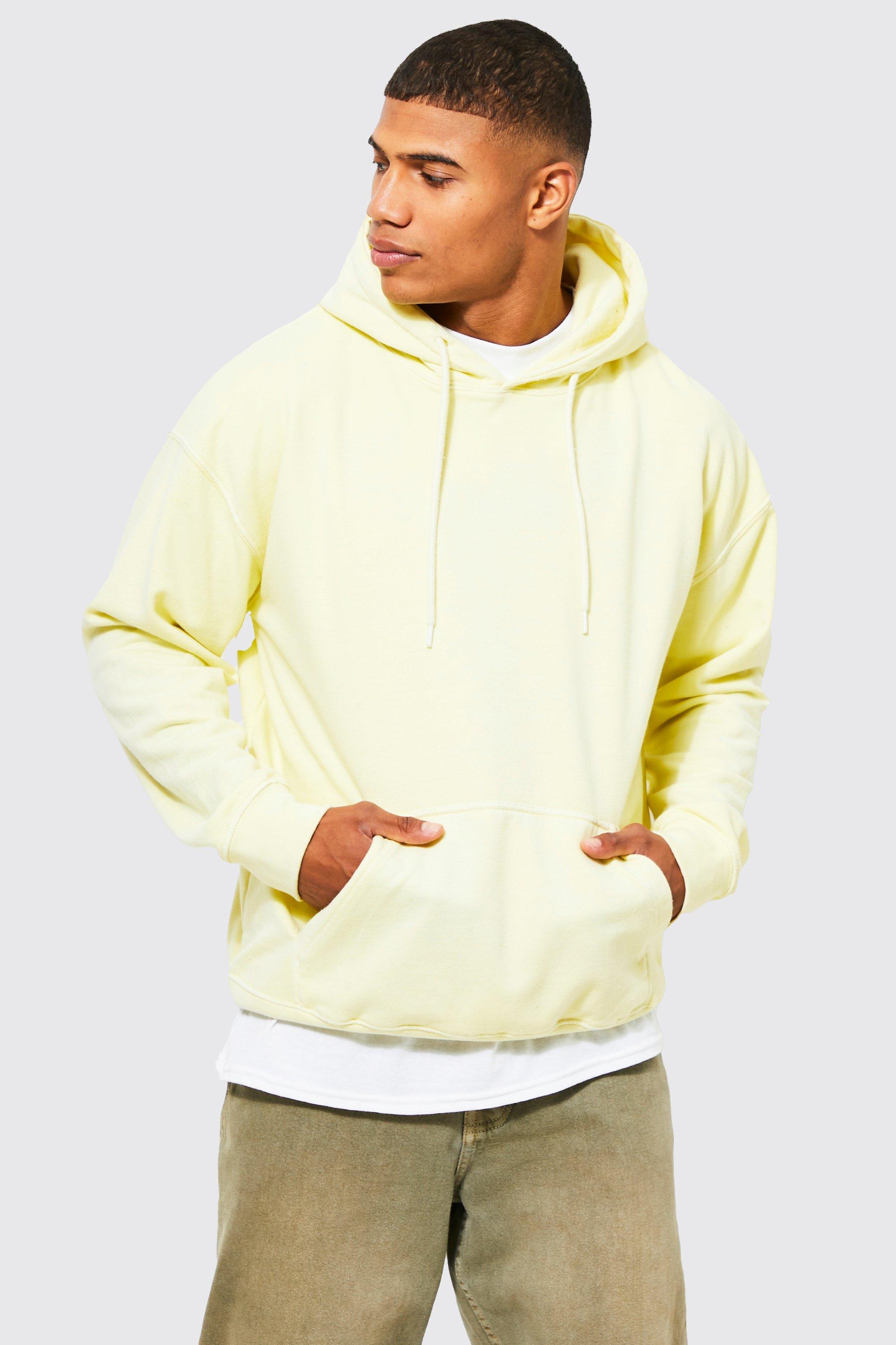 Boohooman yellow online hoodie