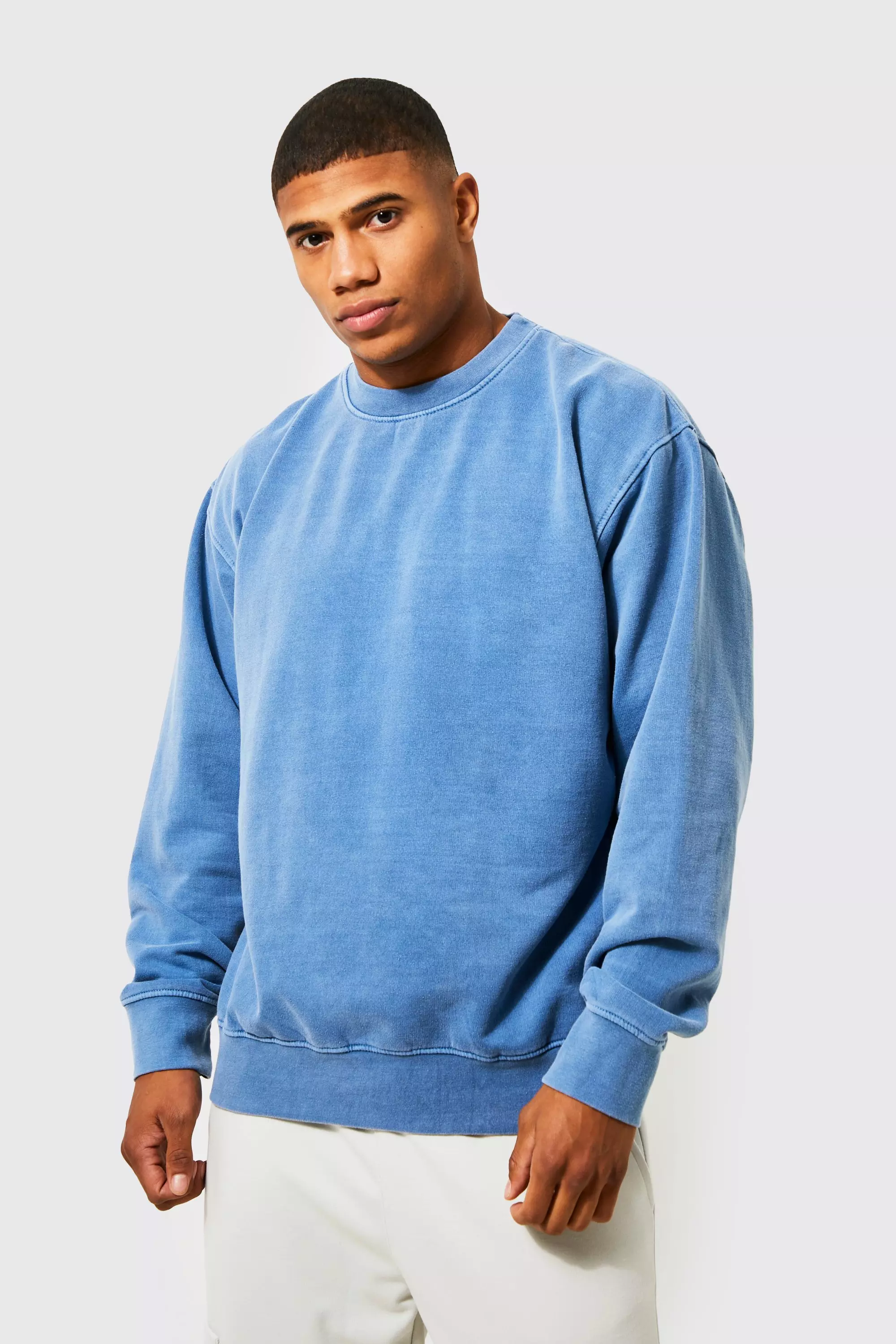 Blue washed sweatshirt sale