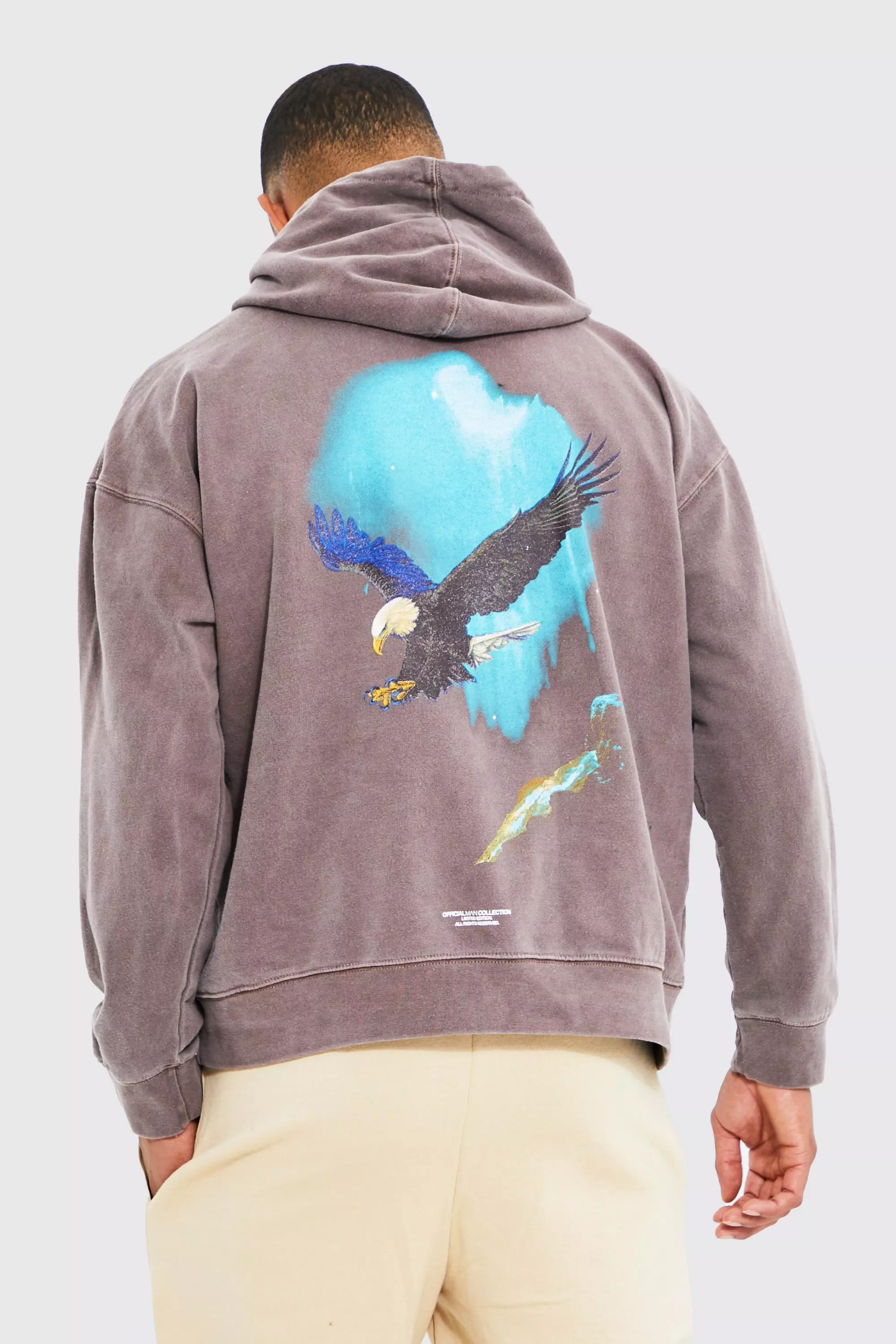 Oversized Washed Graphic Hoodie